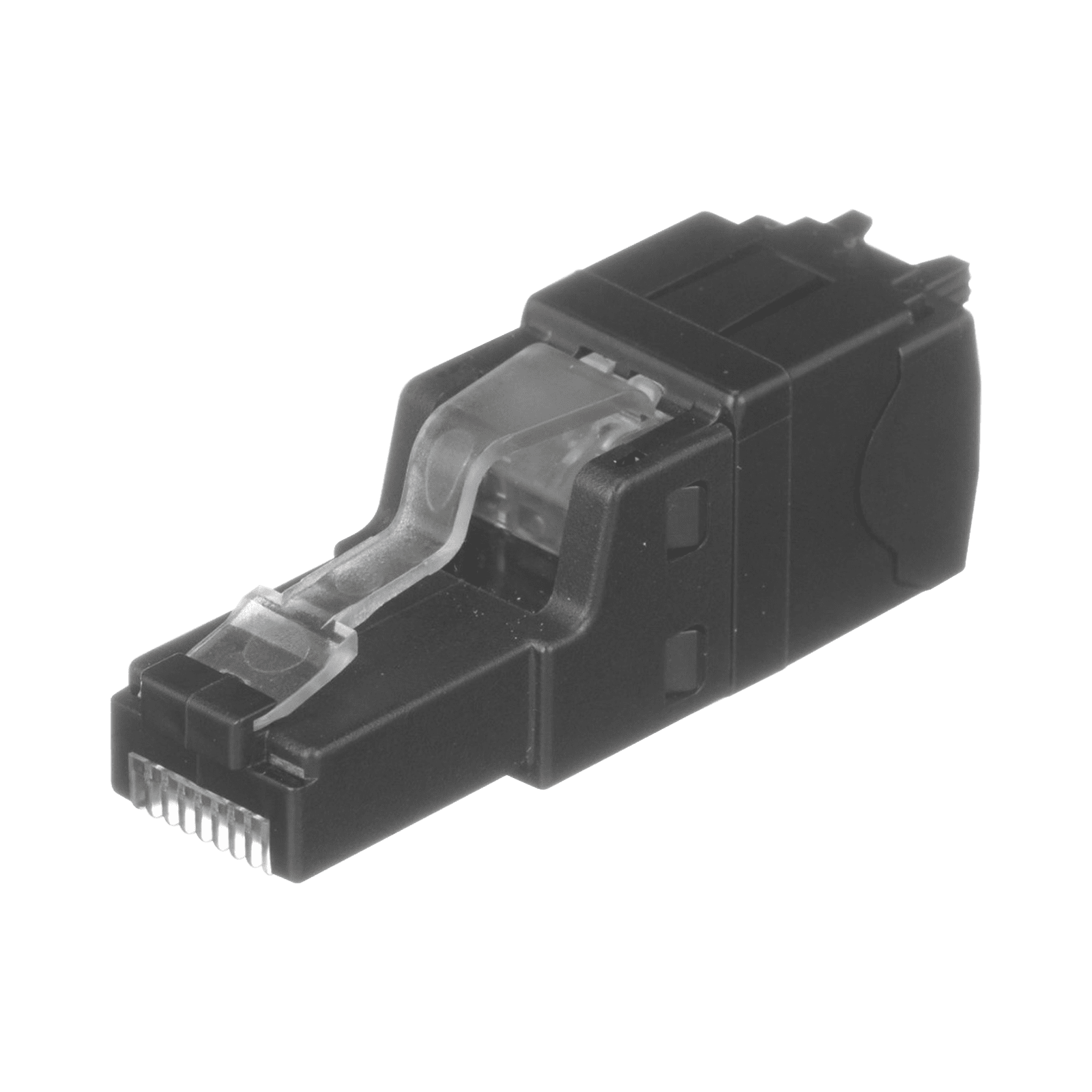 Plug RJ45 UTP, Instalación Recta, Terminación en Campo Certificable, Compatible con Cat5e, Cat6 y Cat6A, Color Negro FP6X88MTG - PANDUIT