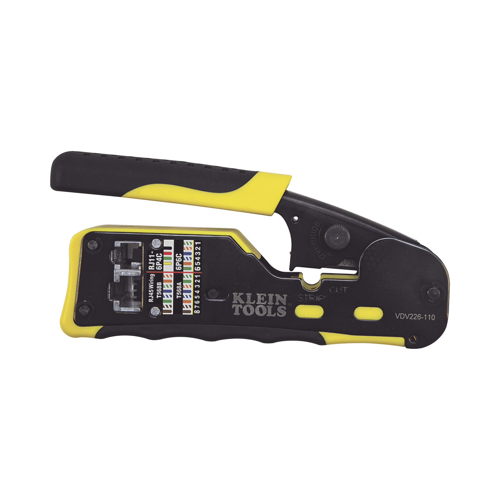 Ponchadora/Pelacables/Cortacables con Matraca para Conectores Pass-Thru RJ45 y Conectores Estándar RJ11/RJ12. VDV226-110 - KLEIN TOOLS