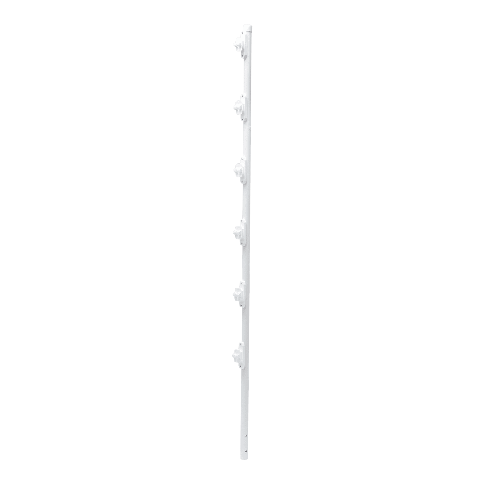 Poste con 6 Aisladores de PASO  para Cerca Electrificada. Tubo Galva. de 1.4m, cal. 18 de 1″ Diam. + Pintura Blanca. SYS-POST-10W - EPCOM INDUSTRIAL
