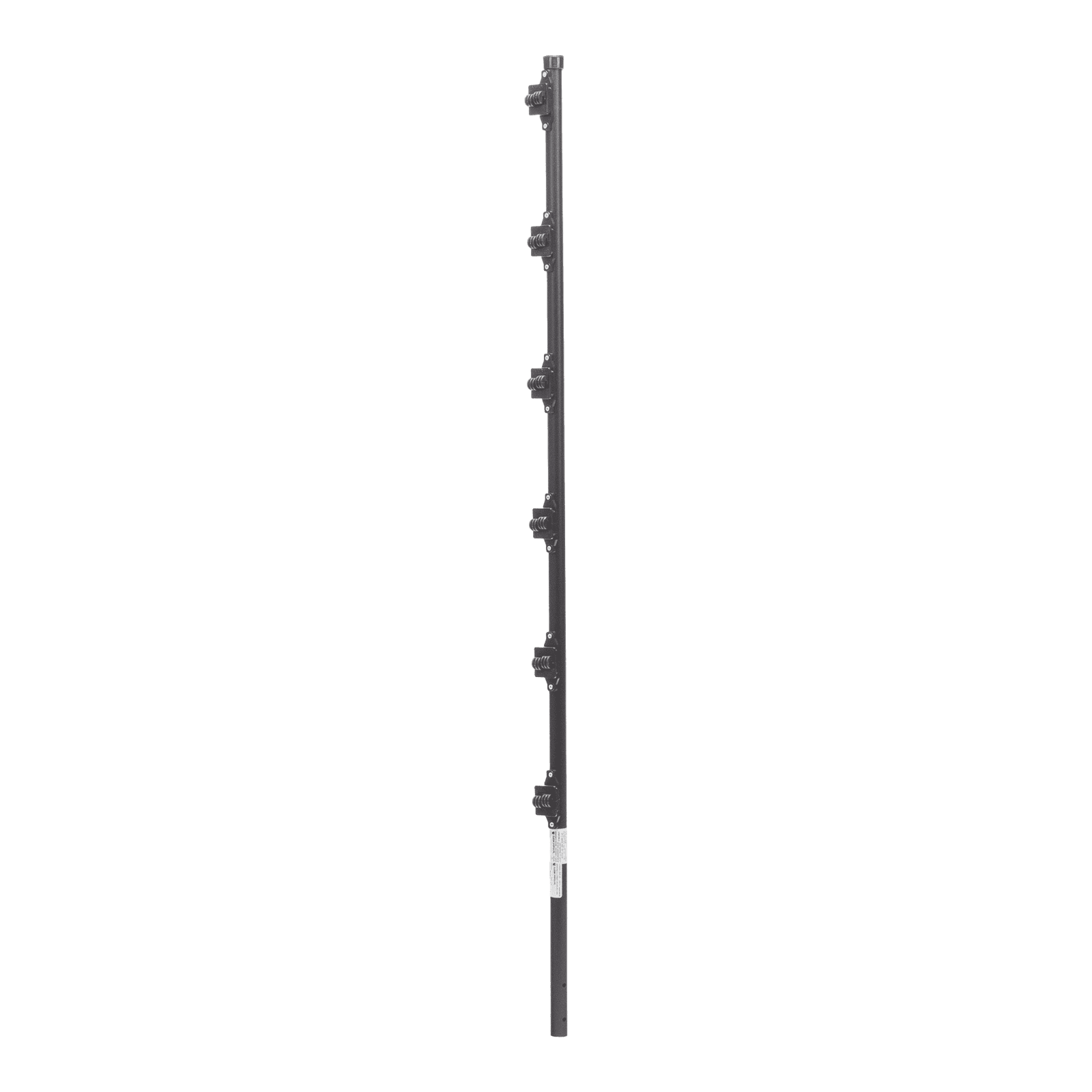 Poste con 6 Aisladores de PASO  para Cerca Electrificada. Tubo Galva. de 1.4m, cal. 18 de 1″ Diam. + Pintura Negra. SYS-POST-10B - EPCOM INDUSTRIAL