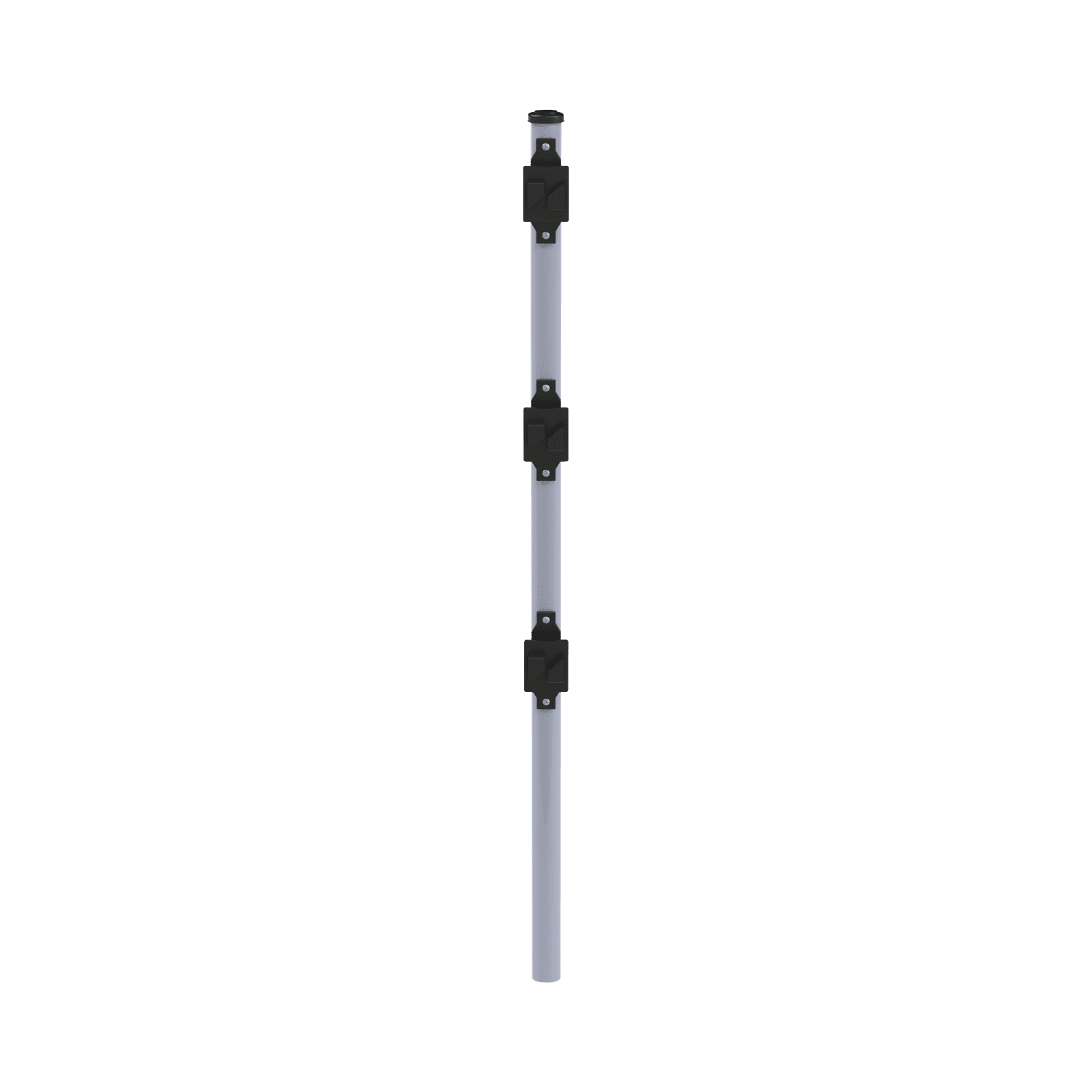 Poste de Paso de 0.75m para Cerca Electrificada. Tubo Galvanizado cal. 18 de 1″Diam. con Tapón y 3 Aisladores Instalados. SYS-POST-7 - EPCOM INDUSTRIAL
