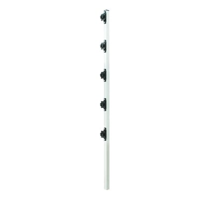 Poste de Paso de 1.2m para Cerca Electrificada de PTR Cuadrado de Aluminio de 1″ de lado con 5 Aisladores Instalados. SYS-POST-2 - EPCOM INDUSTRIAL