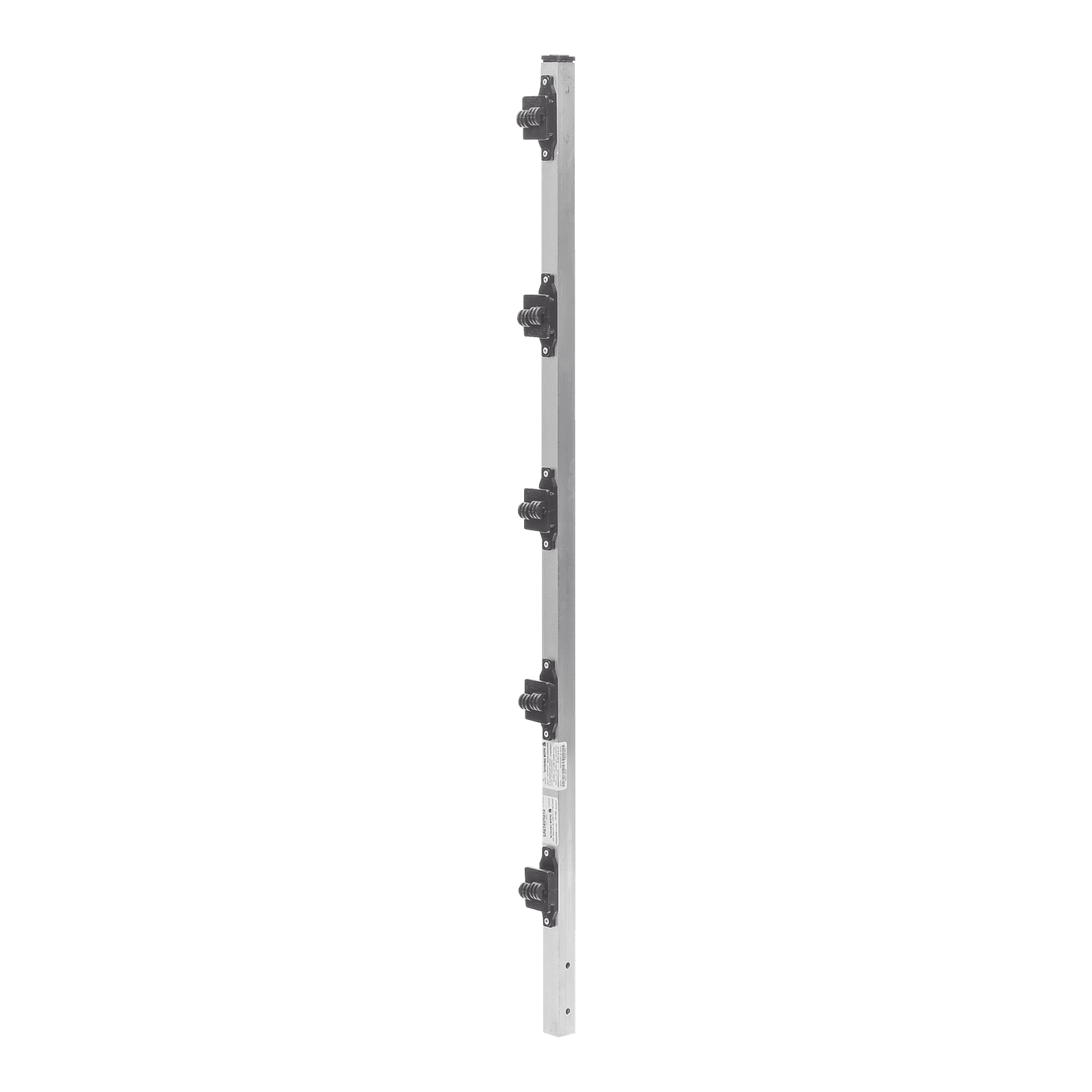 Poste de Paso de 1m para Cerca Electrificada de PTR Cuadrado de Aluminio de 1″ de lado con 5 Aisladores Instalados. SYS-POST-2-R2 - EPCOM INDUSTRIAL