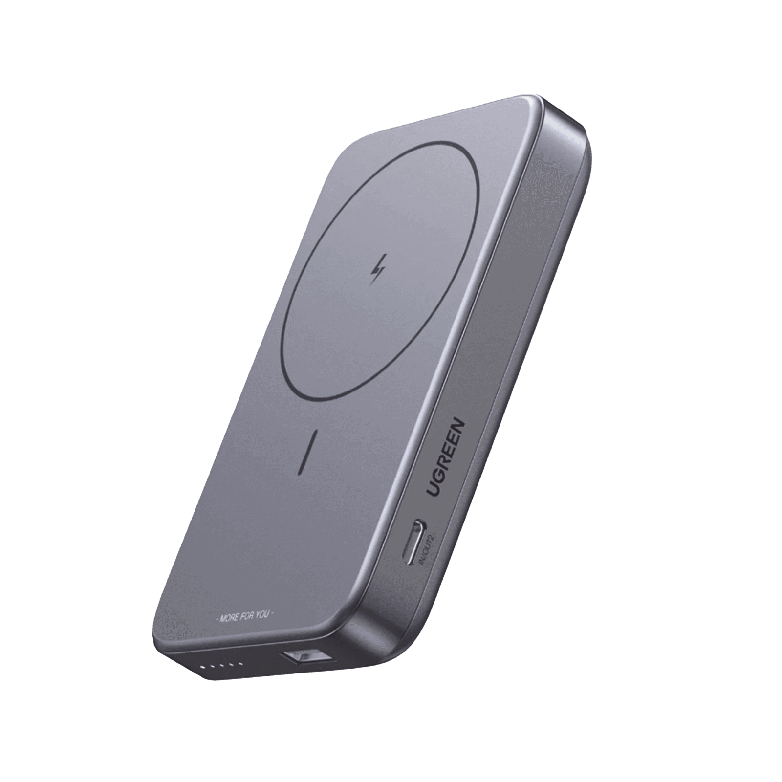 Power Bank MagSafe de 10000mAh NEXODE | 20W | 1 USB-C | 1 USB-A | Carga Rápida bidireccional | Soporta modo Standby | Soporte Plegable |  Ultra Delgado | Ultra ligero | Compatible con iPhone 15/14/13/12 | Color Gris. PB206 - UGREEN