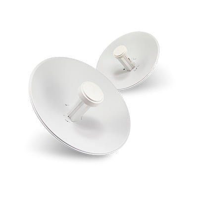 PowerBeam airMAX M2, hasta 150 Mbps, frecuencia 2 GHz (2405 – 2475 MHz) con antena tipo plato de 18 dBi PBE-M2-400 - UBIQUITI INC.