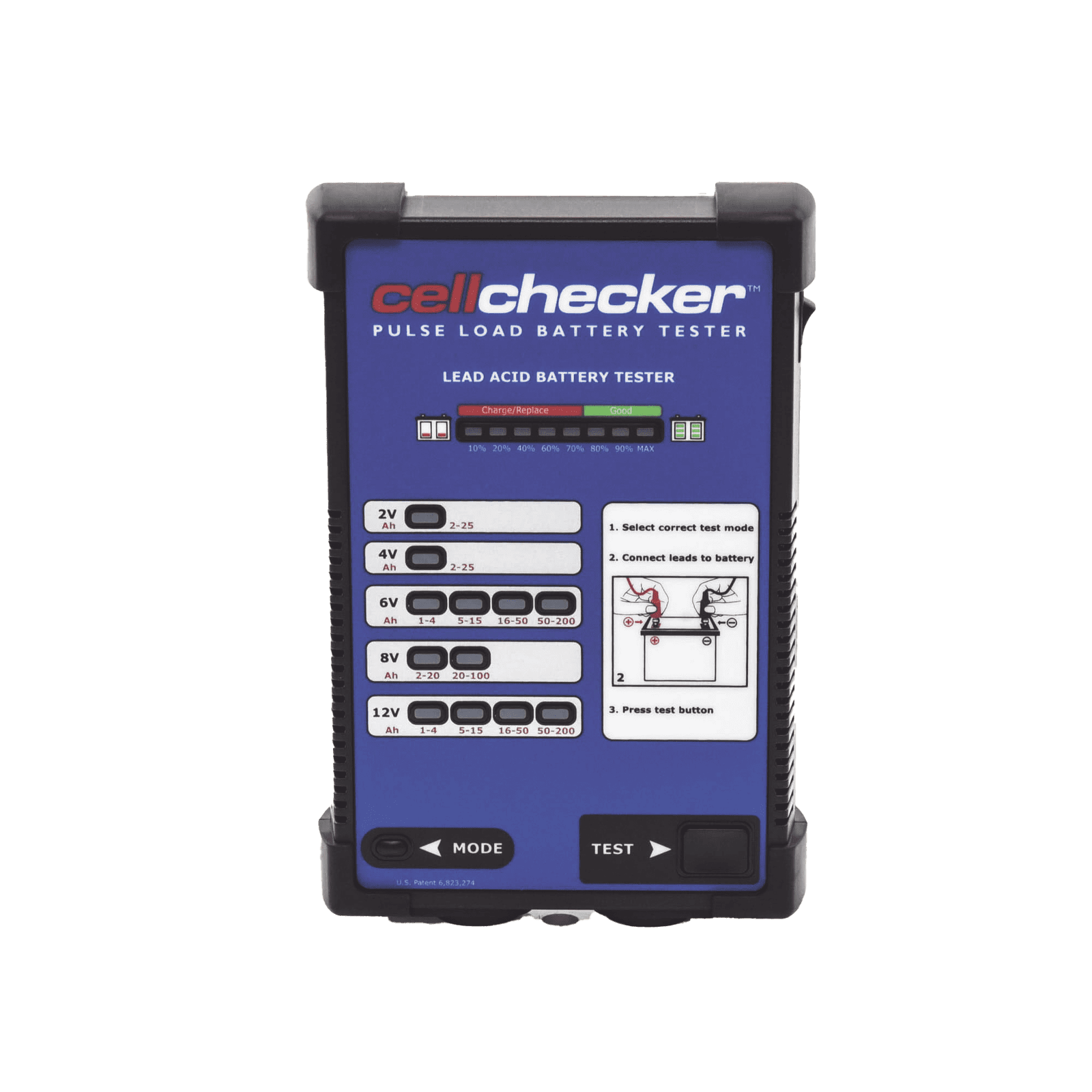 Probador De Baterías De Plomo-Acido Para Identificar Baterías Débiles o En Falla, Ideal Para Sistemas De Seguridad e Incendio CELL03-KT - SDI