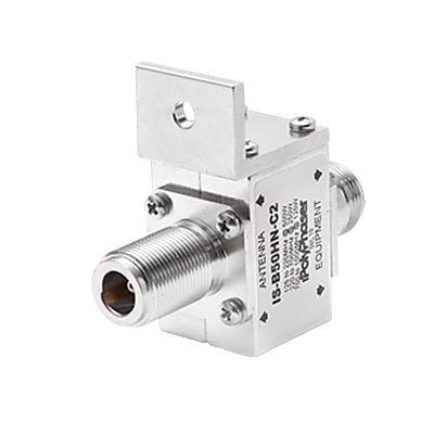 Protector RF Coaxial Para 125 a 1000 MHz Con Ceja Frontal Con Conectores N Hembra en Ambos Lados, 50 Ω IS-B50HN-C2 - POLYPHASER