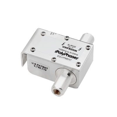 Protector RF Coaxial de Banda Ancha 100 a 512 MHz Para Combinadores Con Conectores N Hembra VHF-50-HN - POLYPHASER