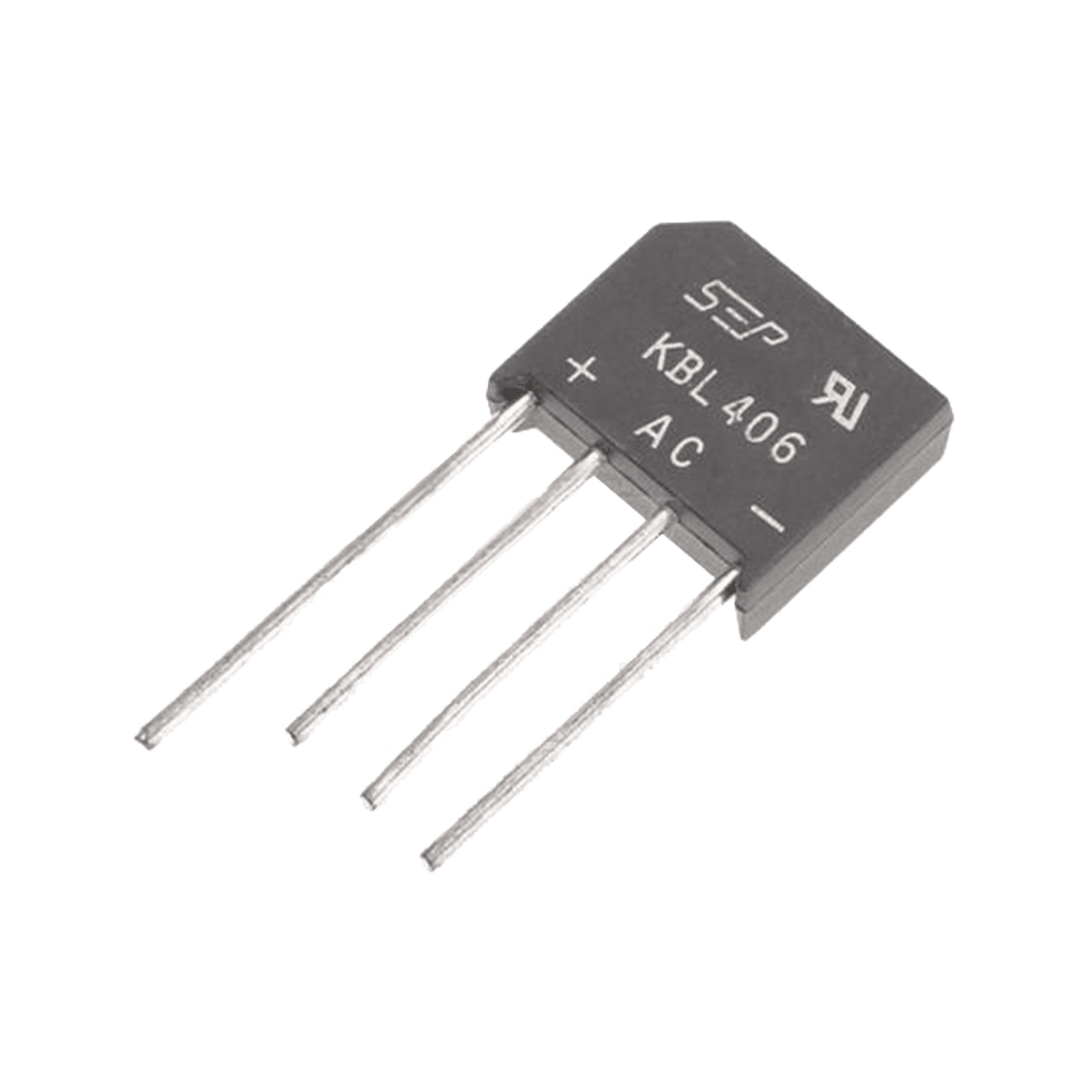 Puente Rectificador de Silicio, 4 Amp. 600 Volt, Fase Sencilla, Encapsulado KBL. KBL-406G - SYSCOM