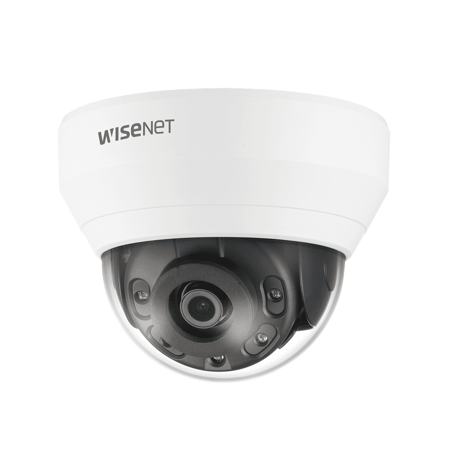 Cámara IP Tipo Domo interior 5 Megapíxel / Lente 2.8 mm / IR 20M / WDR 120db / H.265 & WiseStream QND-8010R - Hanwha Techwin Wisenet