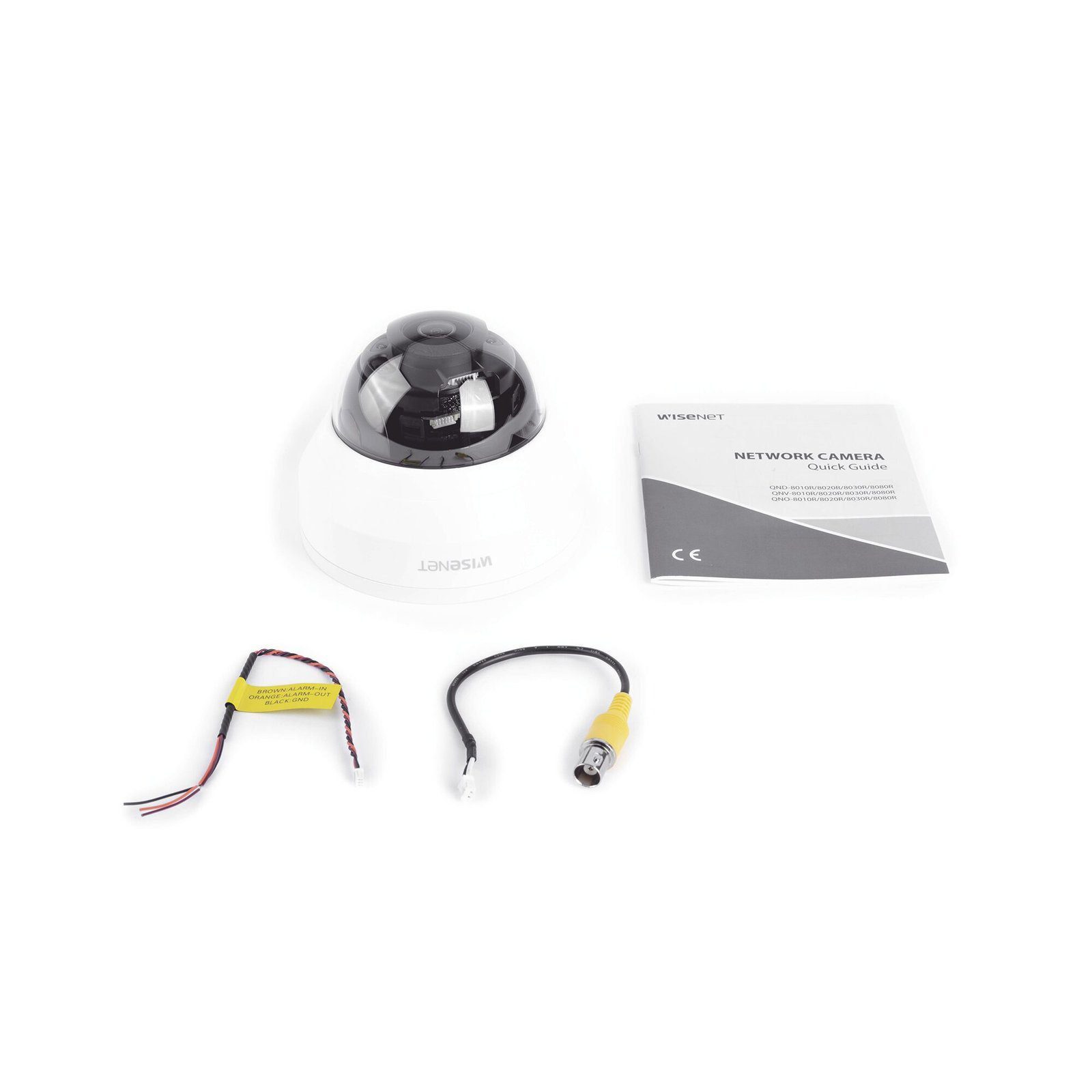Cámara IP Tipo Domo interior 5 Megapíxel / Lente 2.8 mm / IR 20M / WDR 120db / H.265 & WiseStream QND-8010R - Hanwha Techwin Wisenet