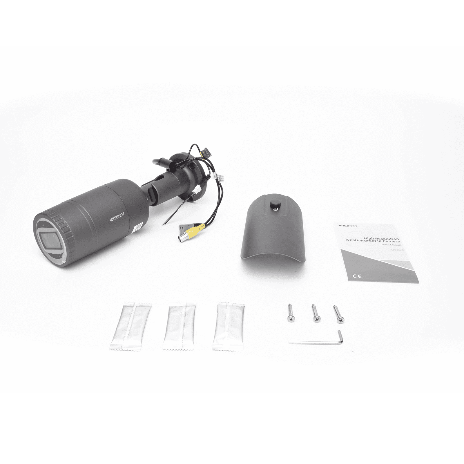 Cámara IP Tipo Bala Antivandálica 5 Megapíxel / Lente Varifocal 3.2 – 10mm / IR 30M / WDR 120db / IP66 / H.265 & WiseStream QNO-8080R - Hanwha Techwin Wisenet