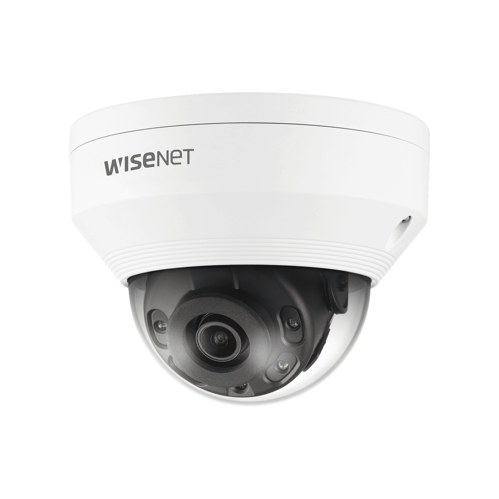 Cámara IP Tipo Domo Antivandálica 5 Megapíxel / Lente 2.8 mm / IR 20M / WDR 120db / Exterior IP66 / H.265 & WiseStream QNV-8010R - Hanwha Techwin Wisenet