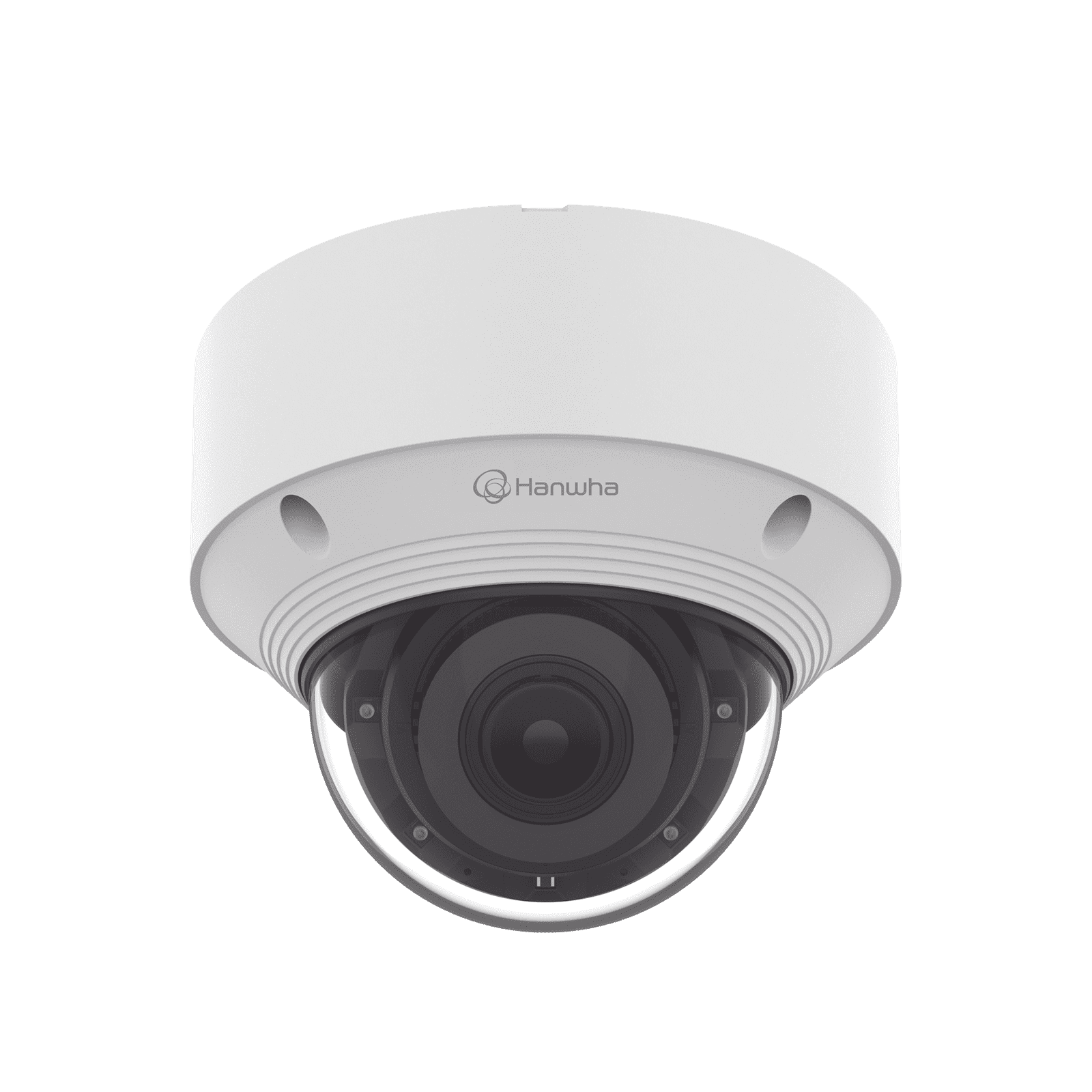 Cámara IP Tipo domo Antivandálica 5 Megapíxel / Lente Varifocal 3.2 – 10mm / IR 30M / WDR 120db / IP66 / H.265 & WiseStream / Inteligencia Artificial Deteccion de Personas y vehiculos QNV-C8083R - Hanwha Techwin Wisenet