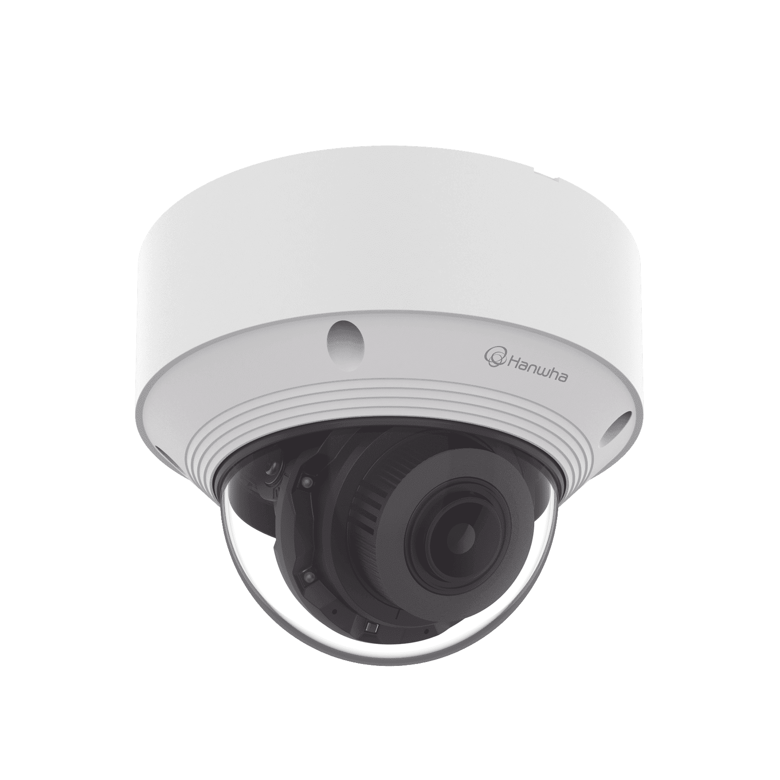 Cámara IP Tipo domo Antivandálica 5 Megapíxel / Lente Varifocal 3.2 – 10mm / IR 30M / WDR 120db / IP66 / H.265 & WiseStream / Inteligencia Artificial Deteccion de Personas y vehiculos QNV-C8083R - Hanwha Techwin Wisenet
