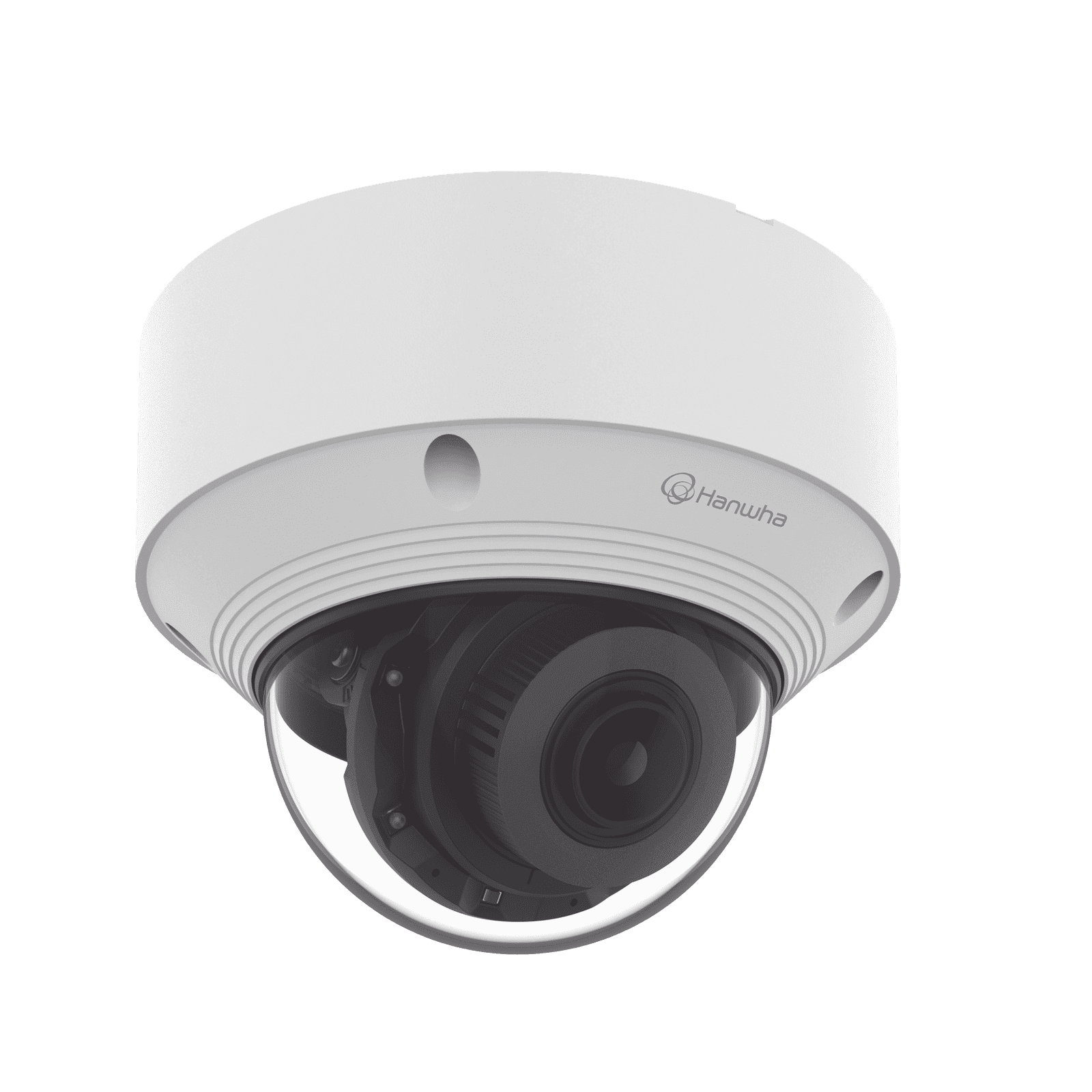 Cámara IP Tipo domo Antivandálica 8 Megapíxel / Lente Varifocal 3.2 – 10mm / IR 30M / WDR 120db / IP66 / H.265 & WiseStream / Inteligencia Artificial Deteccion de Personas y vehiculos QNV-C9083R - Hanwha Techwin Wisenet
