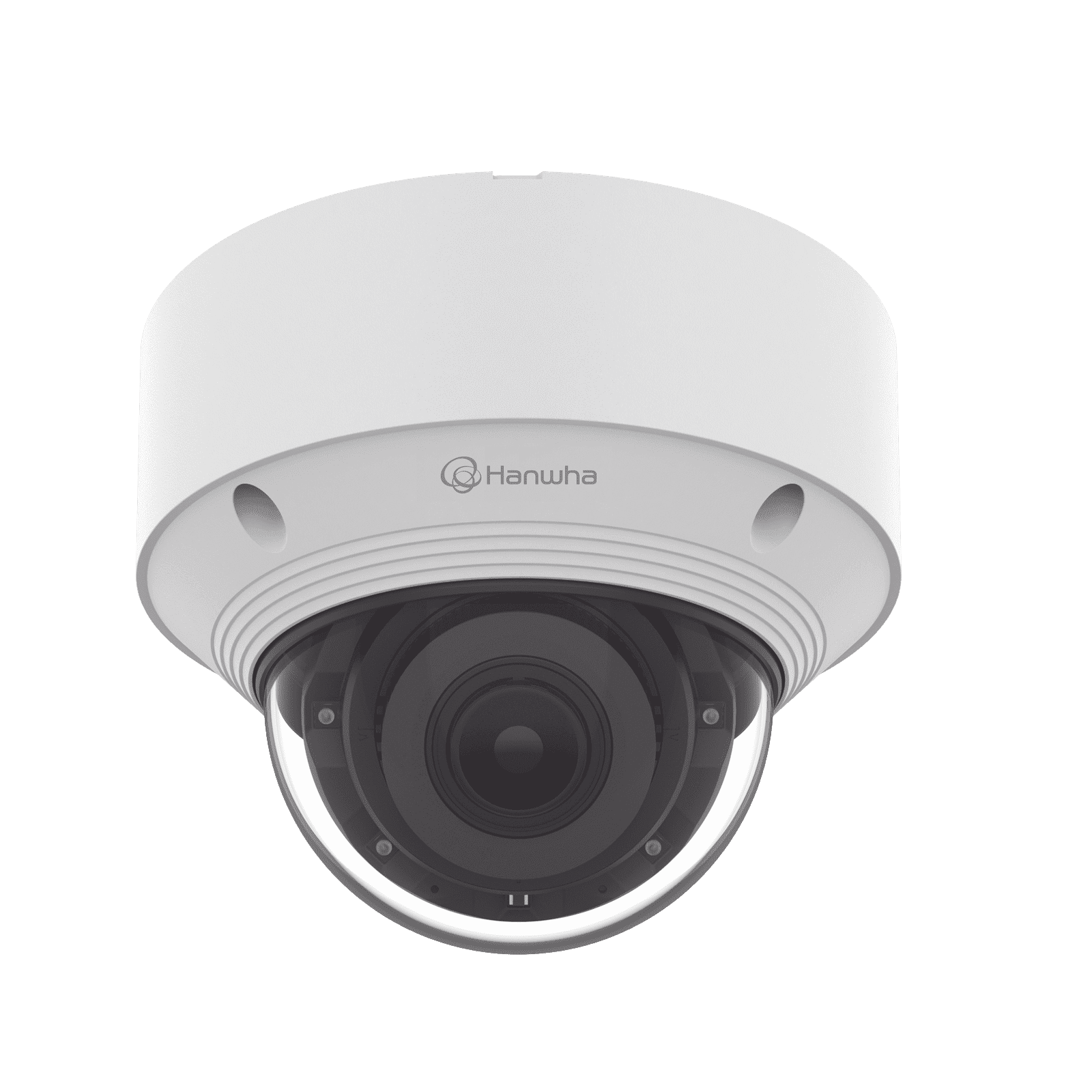 Cámara IP Tipo domo Antivandálica 8 Megapíxel / Lente Varifocal 3.2 – 10mm / IR 30M / WDR 120db / IP66 / H.265 & WiseStream / Inteligencia Artificial Deteccion de Personas y vehiculos QNV-C9083R - Hanwha Techwin Wisenet