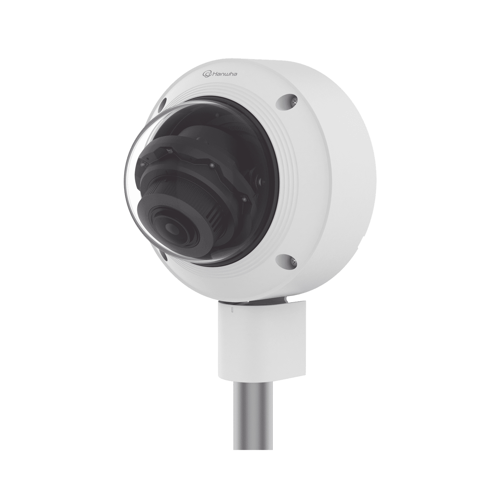 Cámara IP Tipo domo Antivandálica 8 Megapíxel / Lente Varifocal 3.2 – 10mm / IR 30M / WDR 120db / IP66 / H.265 & WiseStream / Inteligencia Artificial Deteccion de Personas y vehiculos QNV-C9083R - Hanwha Techwin Wisenet