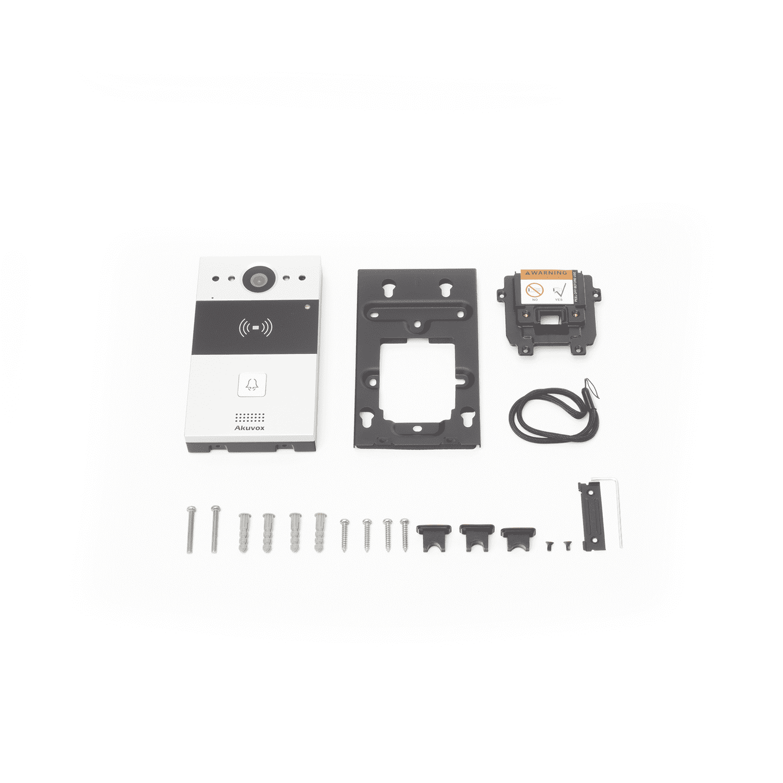 Videoportero de 1 Botón / Lector de Tarjetas MIFARE y PROX EM / Notificación a APP / 100% en la Nube / Notificación por Llamada Telefónica / SIP / ONVIF / IP65 / Cámara 2MP / Panel de Aluminio / Control de 2 Puertas R20A - AKUVOX