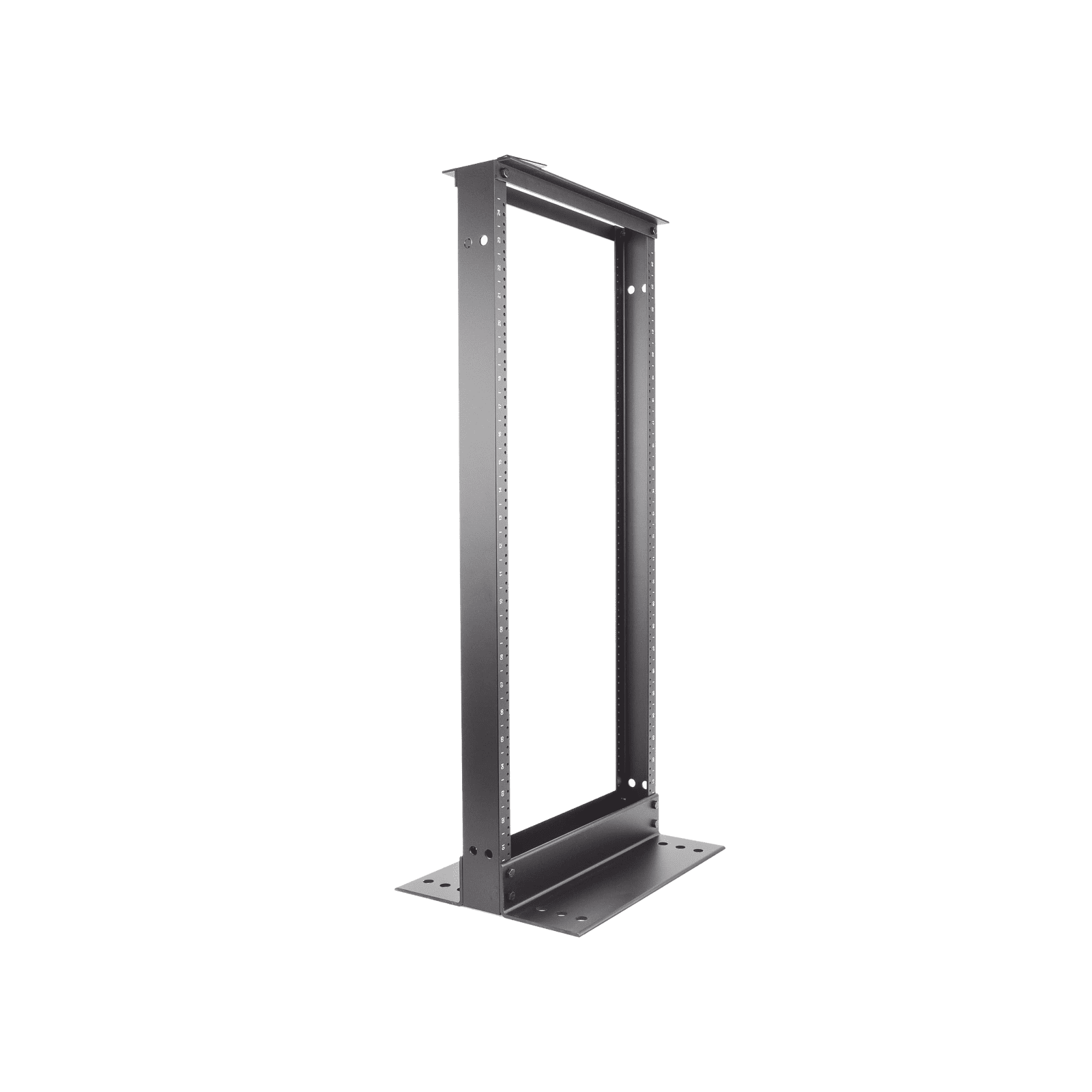 Rack de Dos Postes Estándar de 19 in, Rieles Numerados y Roscados #12-24, Fabricado en Aluminio, 24 Unidades de Rack, Color Negro R2P48 - PANDUIT