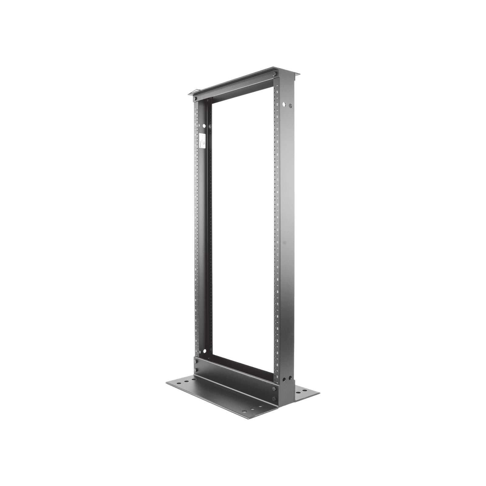 Rack de Dos Postes Estándar de 19 in, Rieles Numerados y Roscados #12-24, Fabricado en Aluminio, 24 Unidades de Rack, Color Negro R2P48 - PANDUIT
