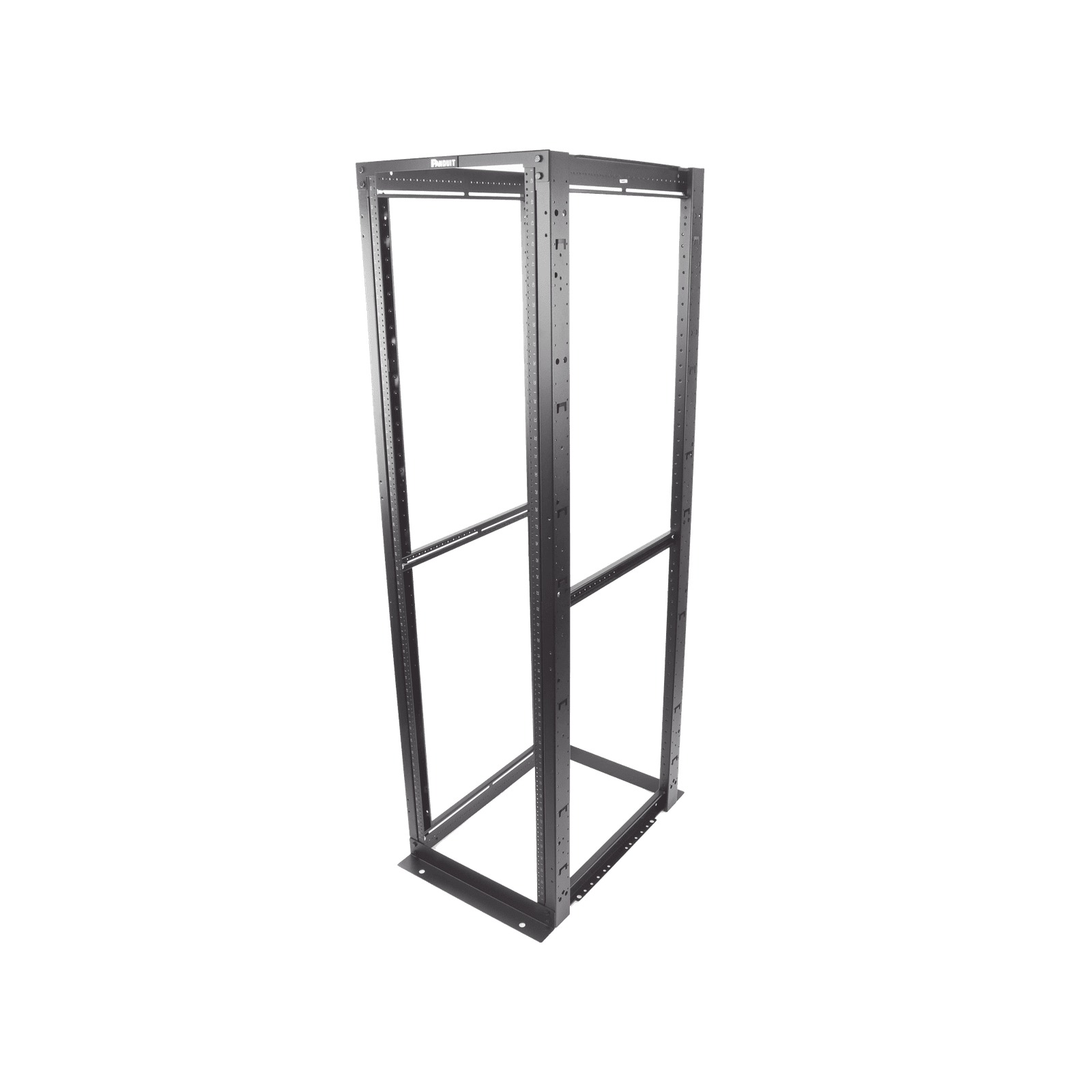 Rack de Cuatro Postes Estándar de 19″, Rieles Numerados y Roscados #12-24, Profundidad Máxima de 30 in, 45 Unidades de Rack, Color Negro R4P - PANDUIT