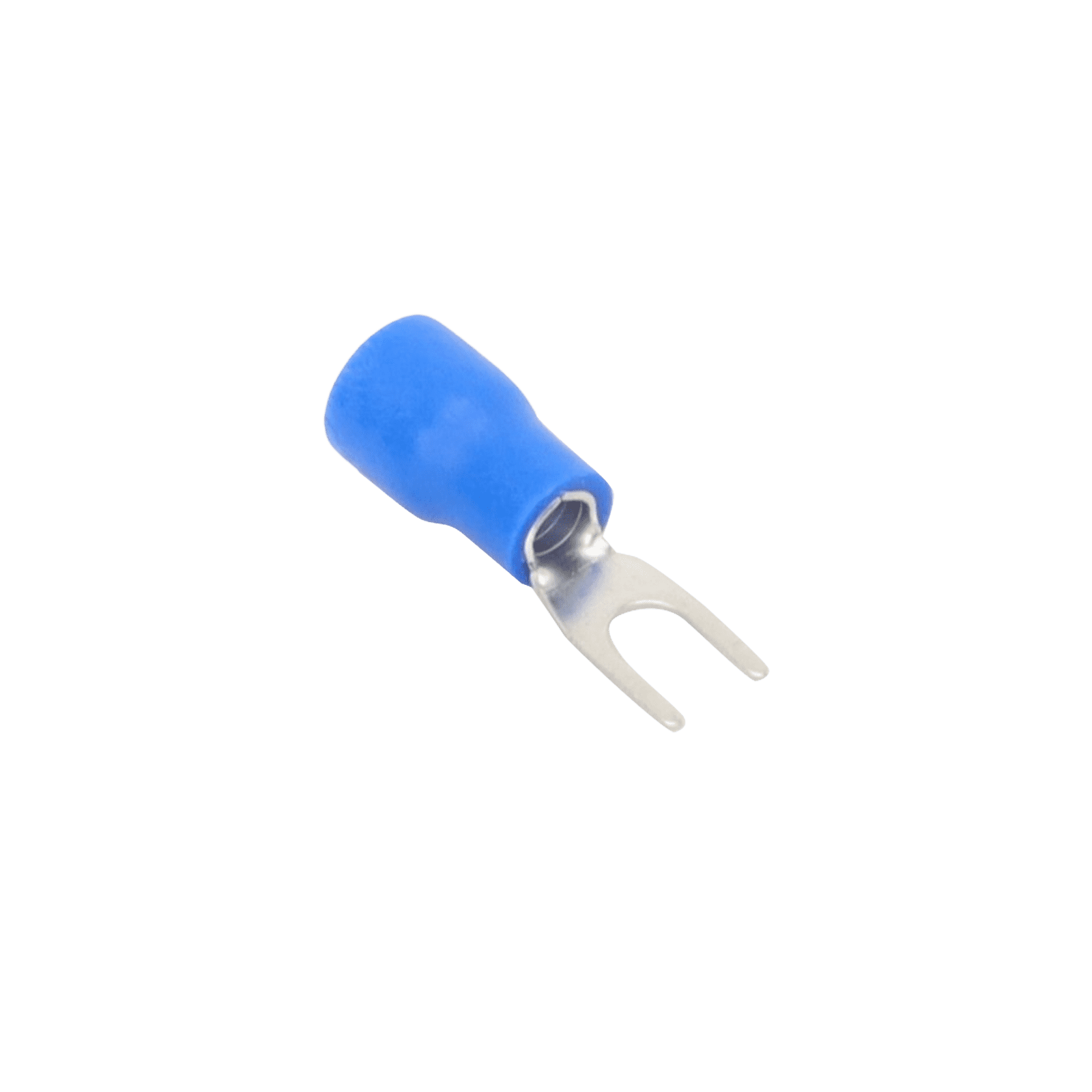 Terminal tipo horquilla ( espada ) aislada / 16 – 14 AWG / Azúl / Paquete de 25 piezas. RB1157-100 - EPCOM POWERLINE