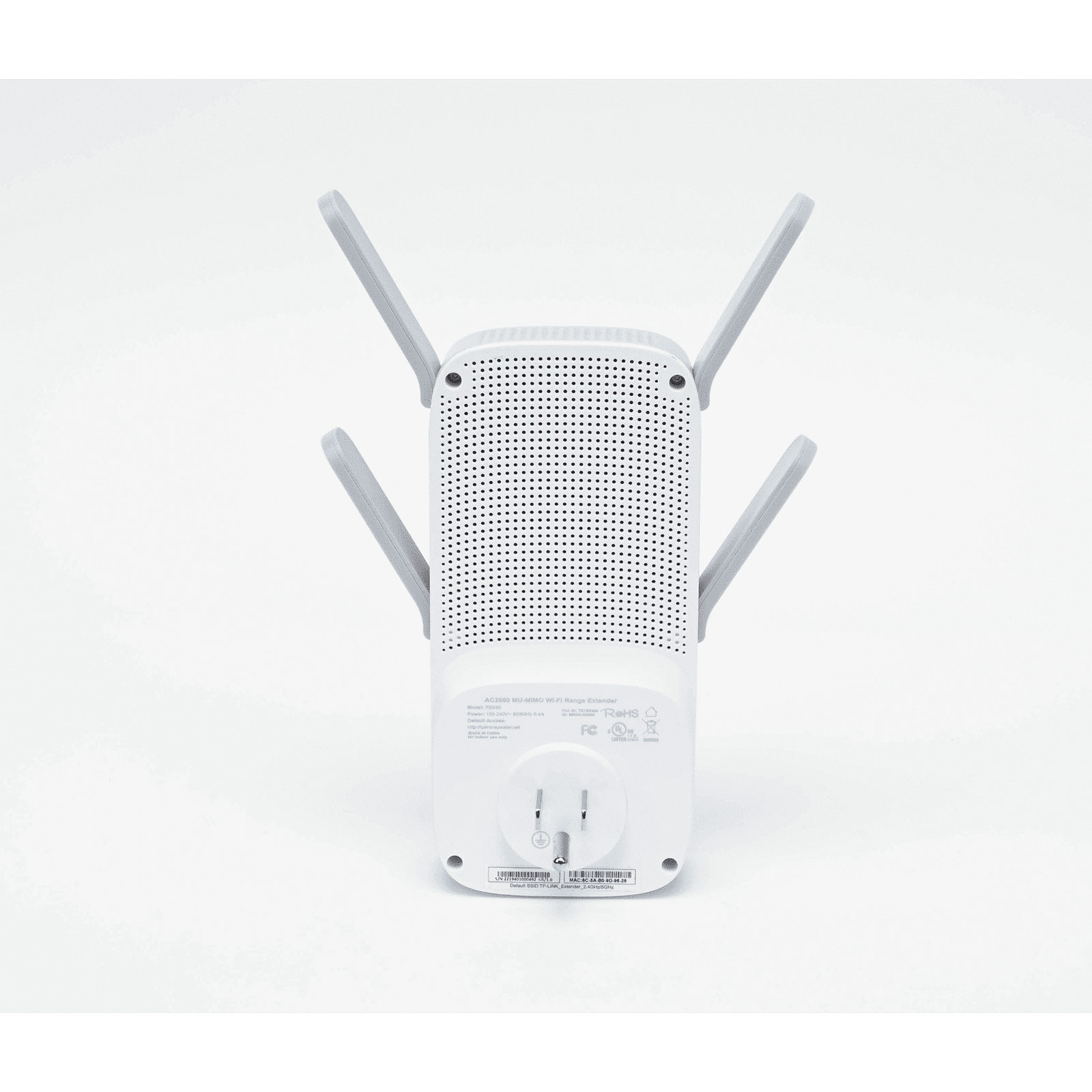 Repetidor / Extensor de Cobertura WiFi AC, 2600 Mbps, doble banda 2.4 GHz y 5 GHz, con 1 puerto 10/100/1000 Mbps, 4 antenas externas RE650 - TP-LINK