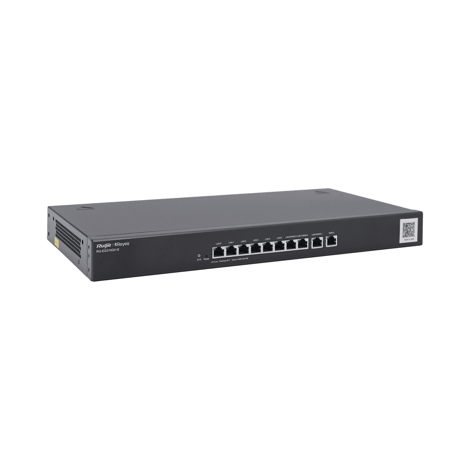 Router Balanceador con Función SD-WAN, 6 puertos LAN y 3 puertos LAN/WAN gigabit y 1 Puerto WAN gigabit, hasta 350 clientes con desempeño de hasta 1.5 Gbps RG-EG310GH-E - RUIJIE