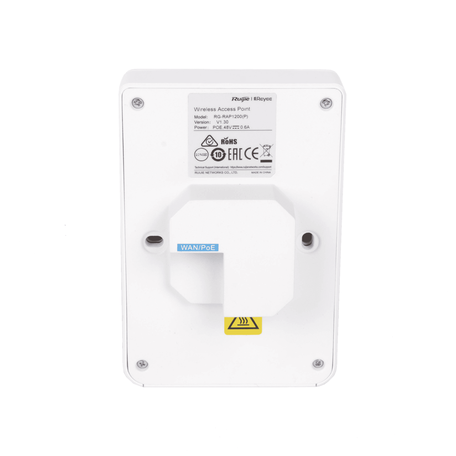 Punto de Acceso Mesh Wi-Fi 5 ideal para áreas que requieren múltiples puertos de red, 1 puerto PoE Out, hasta 1.7 Gbps doble banda 802.11ac MU-MIMO 2×2 RG-RAP1200(P) - RUIJIE