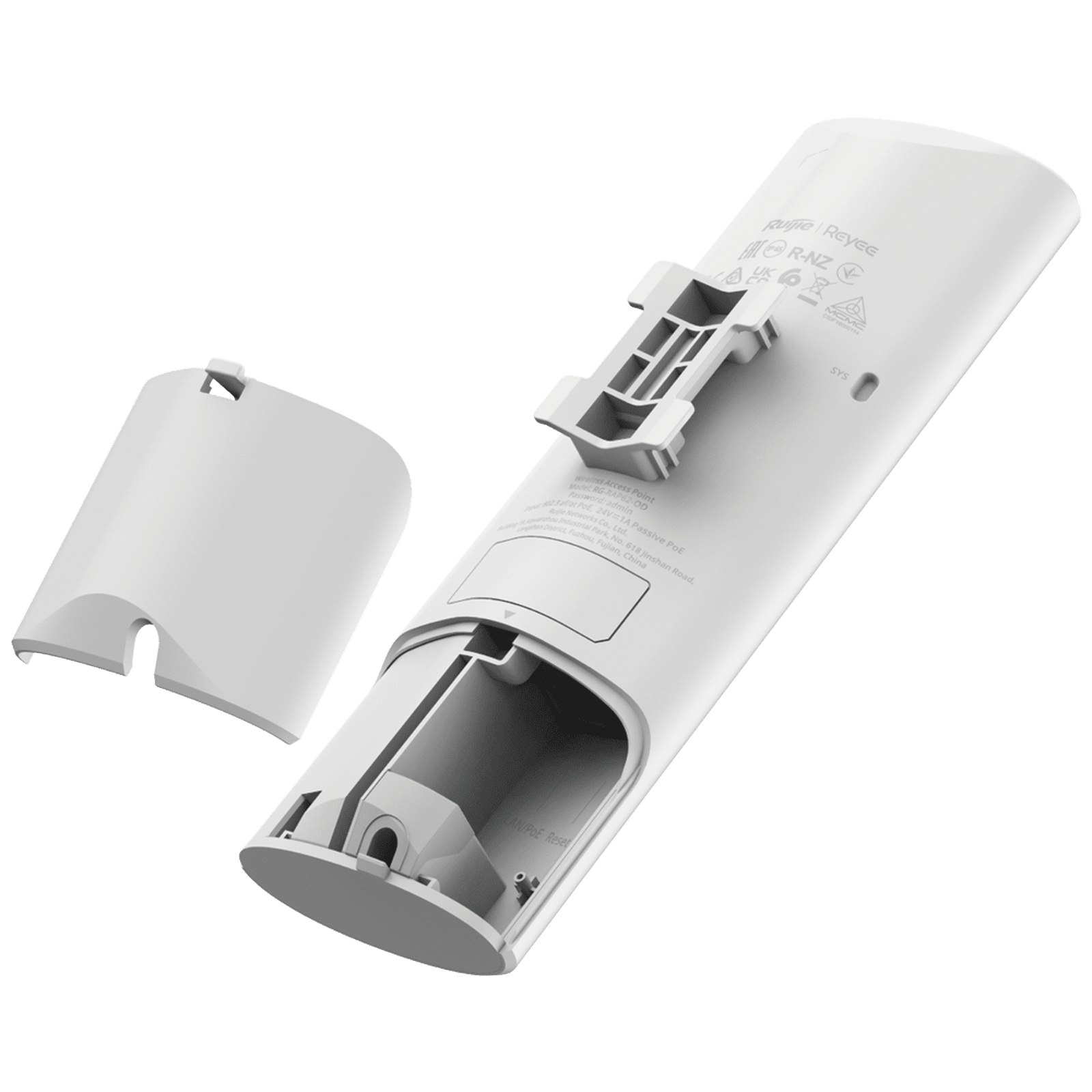 Punto de Acceso Mesh Wi-Fi 6 para Exterior IP65, Tamaño Reducido, Largo Alcance Doble Banda hasta 512 Usuarios, ancho de banda de hasta 3 Gbps RG-RAP62-OD - RUIJIE