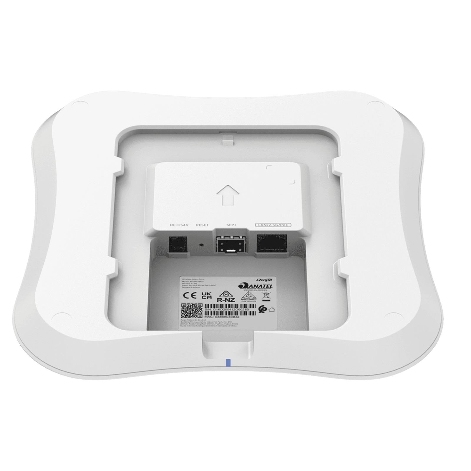 Punto de Acceso Mesh Wi-Fi 7 para Alta Densidad, Tri-banda hasta 600 Usuarios, ancho de banda de hasta 13 Gbps , interior con puerto 2.5Gb y SFP+ 10G, 802.11 BE14000 MU-MIMO 8×8 RG-RAP73PRO - RUIJIE