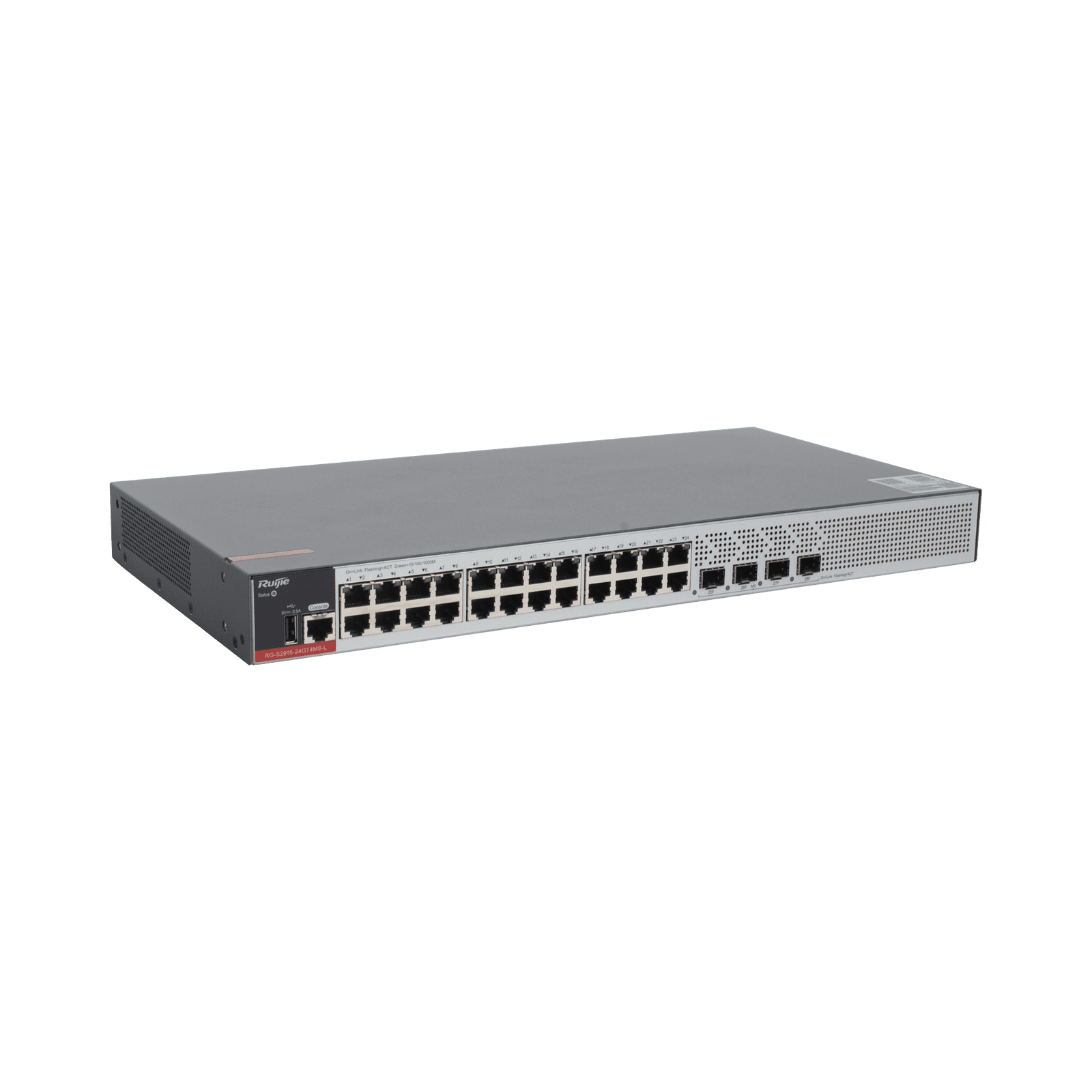 Switch Empresarial, Administrable L2+, 24 Puertos Gigabit y 4 Puertos Uplink SFP 2.5G RG-S2915-24GT4MS-L - RUIJIE