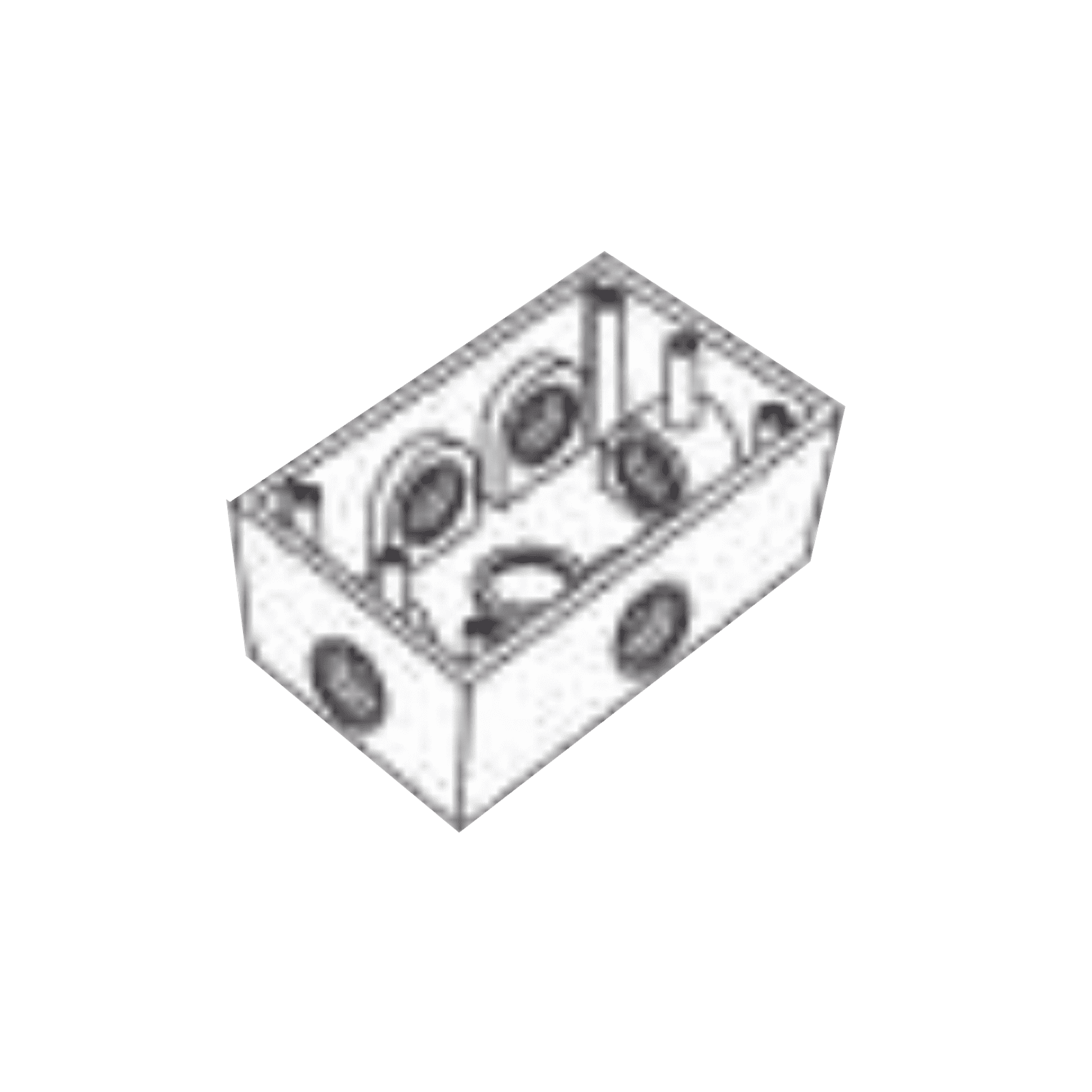Caja Condulet FS de 1/2″ (12.7 mm) con seis bocas a prueba de intemperie. RR-0289 - RAWELT