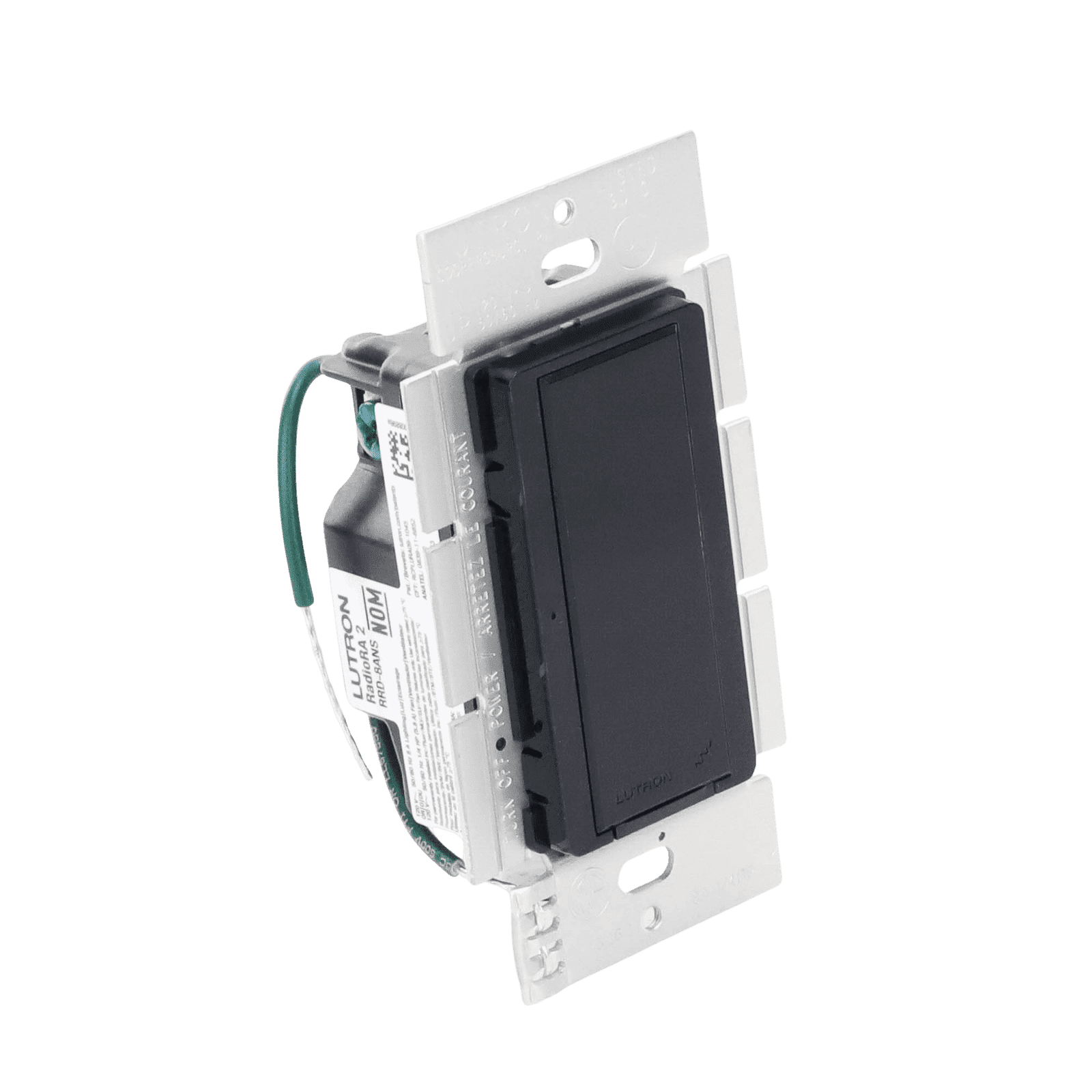 (RadioRA2) Interruptor Inteligente On/Off, requiere cable neutro. 8A, /120V, compatible con RA2Select y RR3 RRD8ANSBL - LUTRON ELECTRONICS