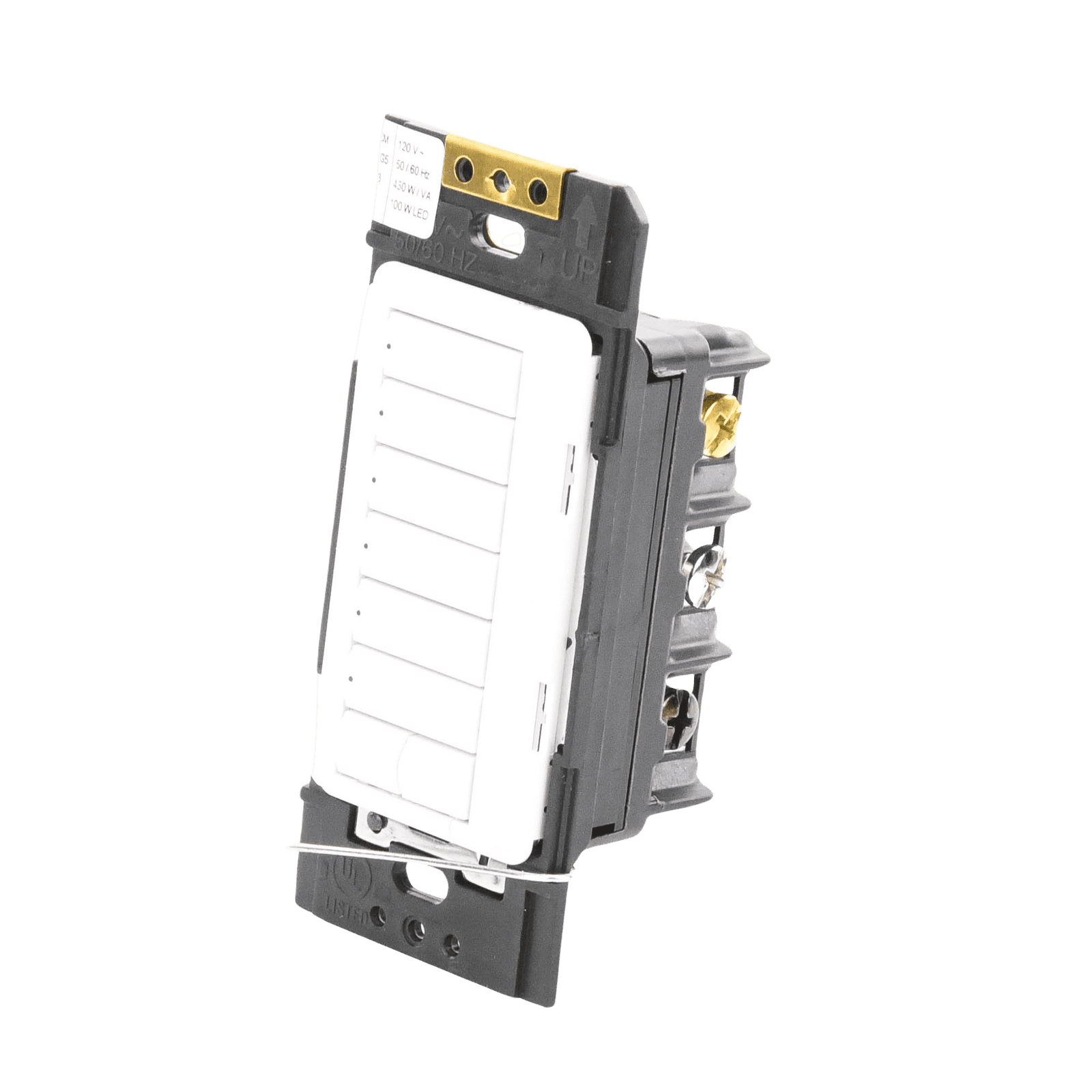 (RadioRA2) Teclado Seetouch Hibrido 6 botones, 2 botones subir/bajar, programe escenas diferentes en cada botón,puede instalarse en un interruptor de luz. RRDHN6BRLWH - LUTRON ELECTRONICS