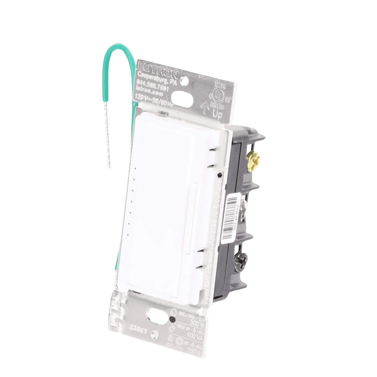 (RadioRA2) Atenuador Dimmer PRO para linea RadioRa2, RadioRa3 y RA2 Select, el cable neutro es opcional 250W LED / CFL RRDPROWH - LUTRON ELECTRONICS