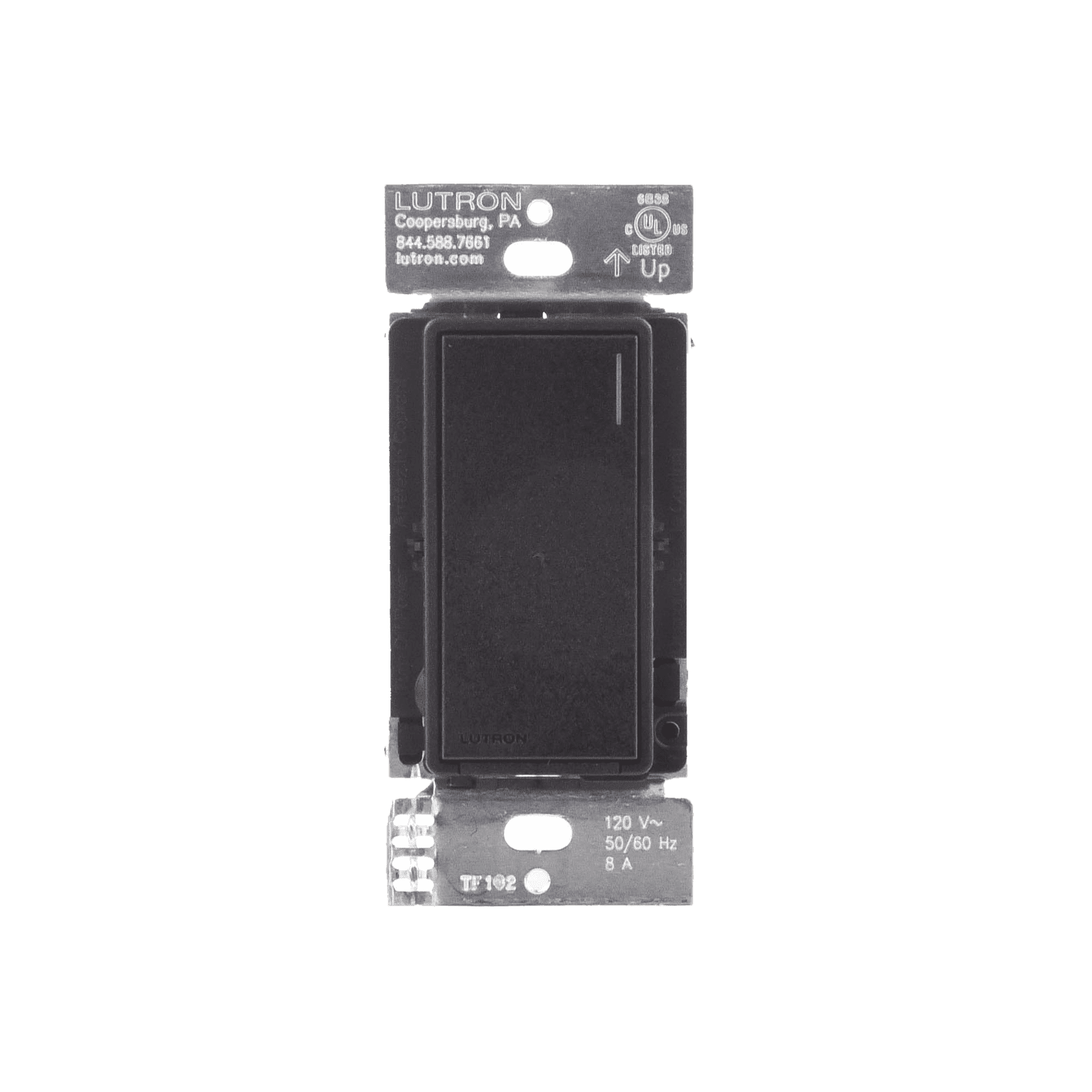 (RadioRa3) Apagador Sunnata color negro para linea Radio Ra3, 8A de iluminación, 5.8A Motor RRST8ANSMN - LUTRON RADIORA 3
