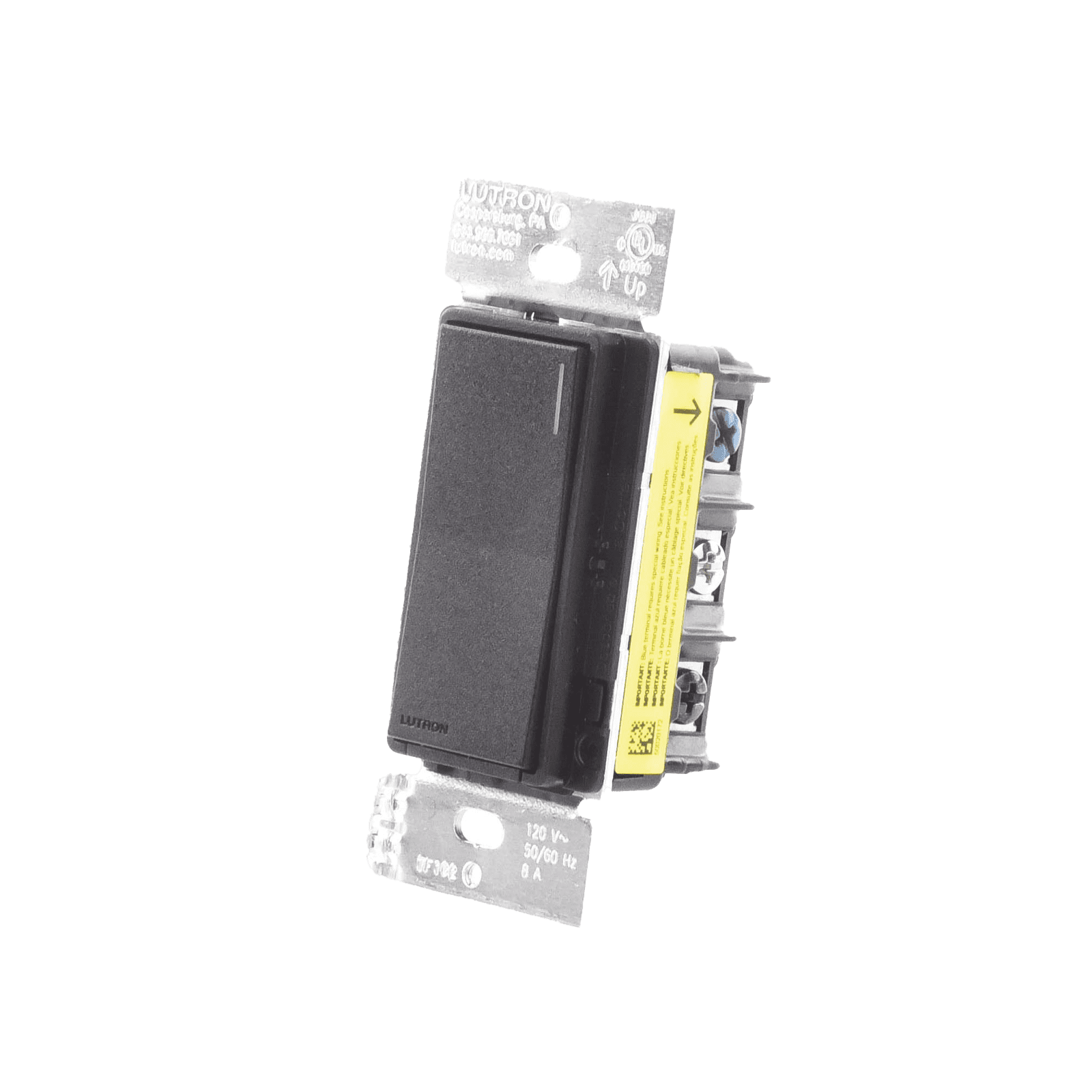 (RadioRa3) Apagador Sunnata color negro para linea Radio Ra3, 8A de iluminación, 5.8A Motor RRST8ANSMN - LUTRON RADIORA 3