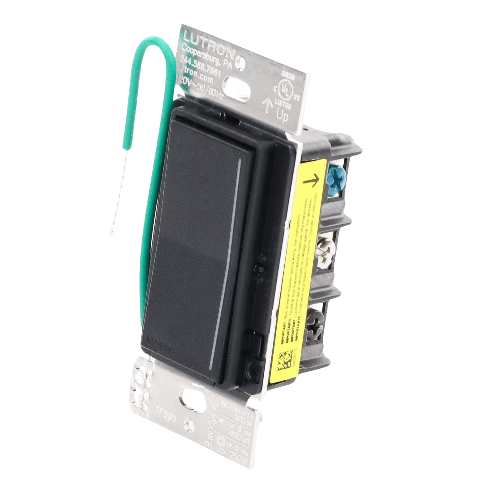 (RadioRa3) Atenuador  táctil SUNNATA Dimmer PRO color negro para linea Radio Ra3, Requiere cable neutro 250W LED / CFL RRSTPRONMN - LUTRON RADIORA 3