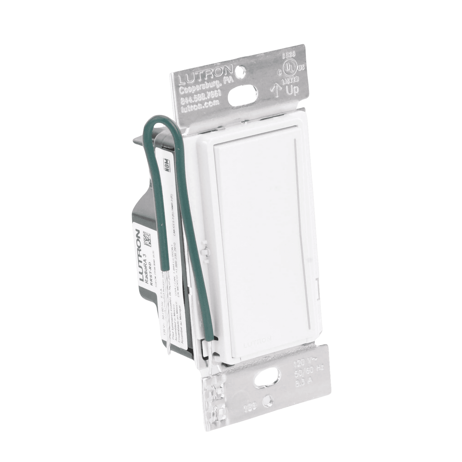 (RadioRa3) )Atenuador (dimmer) Auxiliar de pared, compañero de atenuadores multilocación. Usar en 3 vías o escalera. RRSTRDWH - LUTRON RADIORA 3