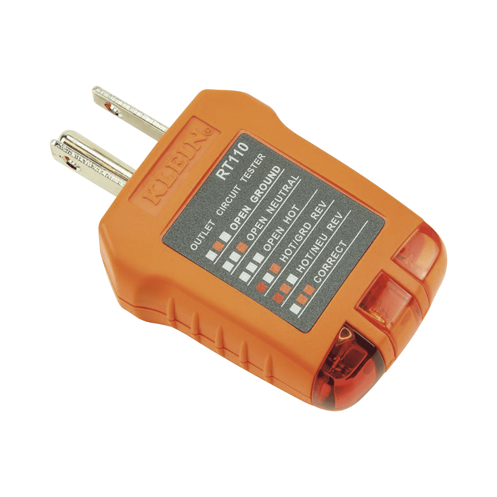 Probador de Tomacorrientes Estándar, con Secuencia de Luces para Indicar un Cableado Correcto/Incorrecto. RT-110 - KLEIN TOOLS