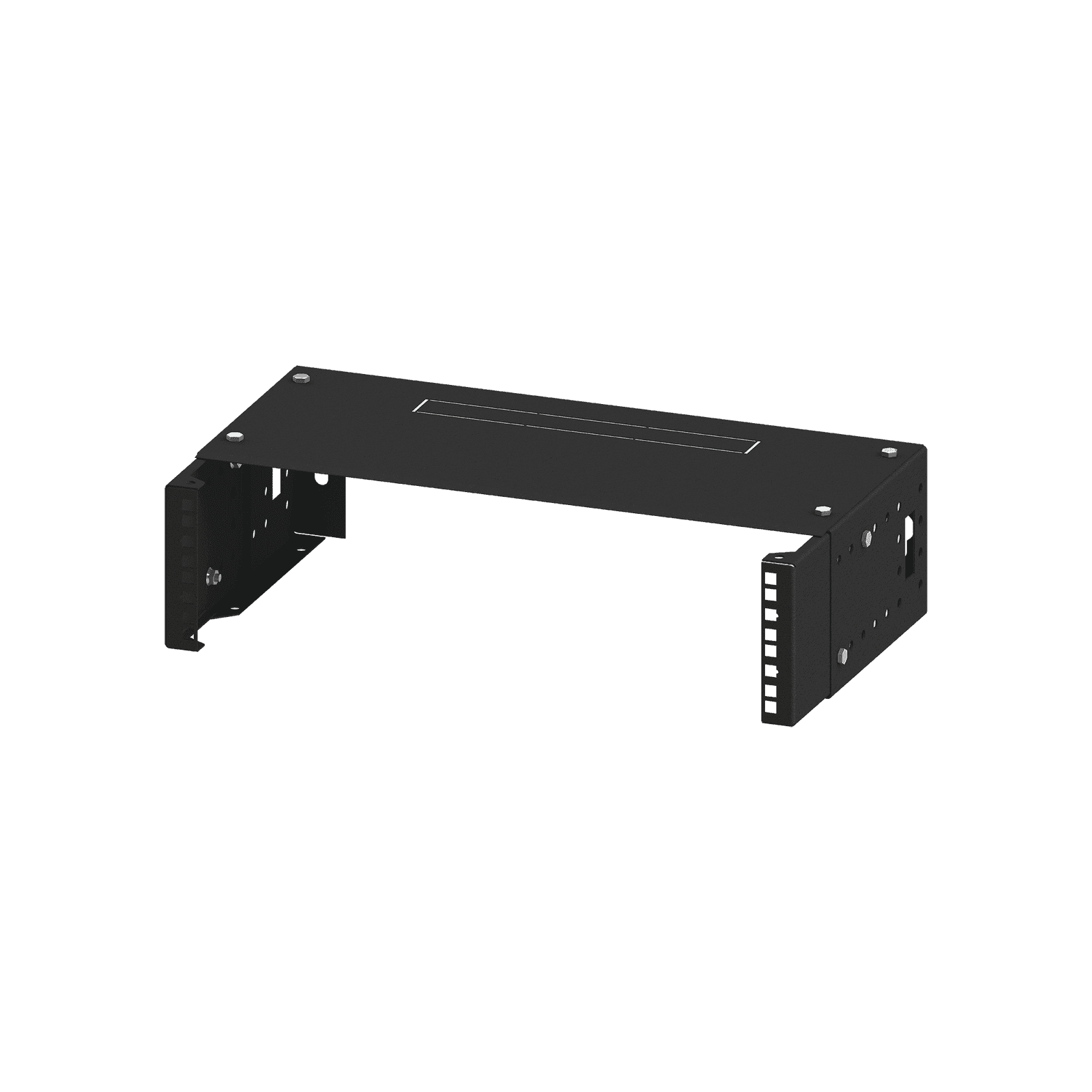 Rack Abierto de montaje en Pared, de 19in,  Profundidad Ajustable (8″ a 12″) de 2.5  Unidades de rack, con Capacidad de Crecimiento. LP-REP-1202.5 - LINKEDPRO BY EPCOM