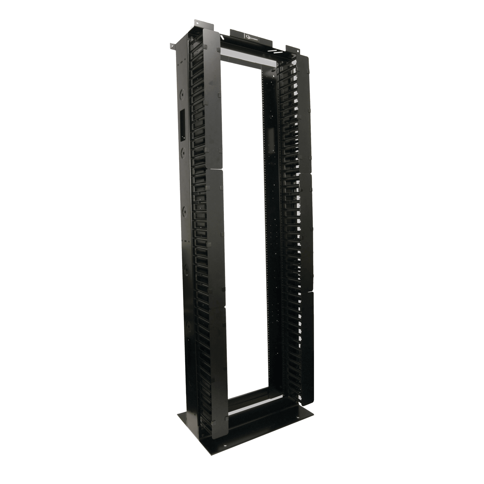 Rack de Aluminio System de 7ft x 19in, 45UR, Con organizadores verticales, conexión de tierra y accesorios de montaje RS3-07 - SIEMON