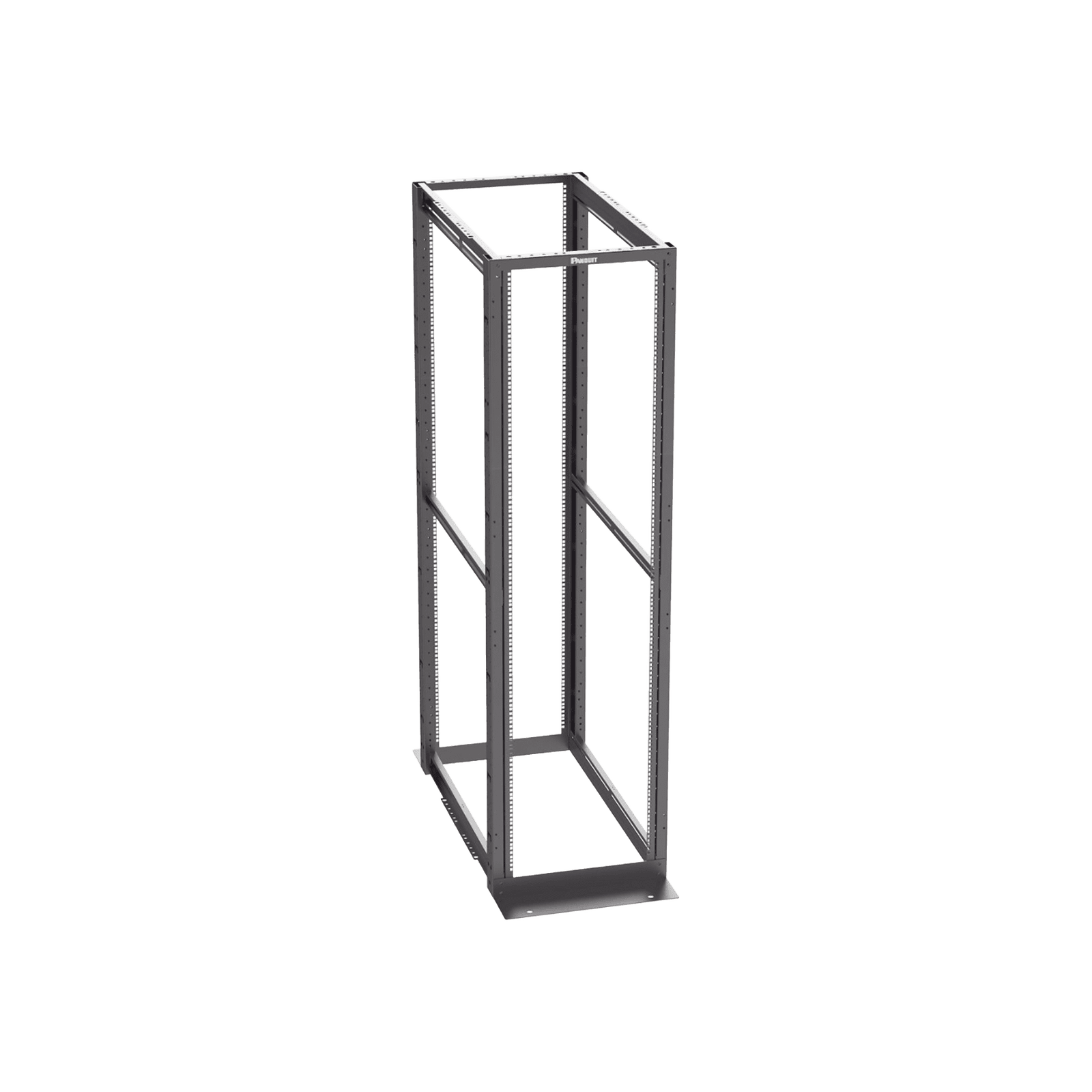 Rack de Cuatro Postes Estándar de 19″, Rieles Con Orificio Para Tuerca Enjaulada, Profundidad Máxima de 41.5 in, 45 Unidades de Rack, Color Negro R4P42CN - PANDUIT