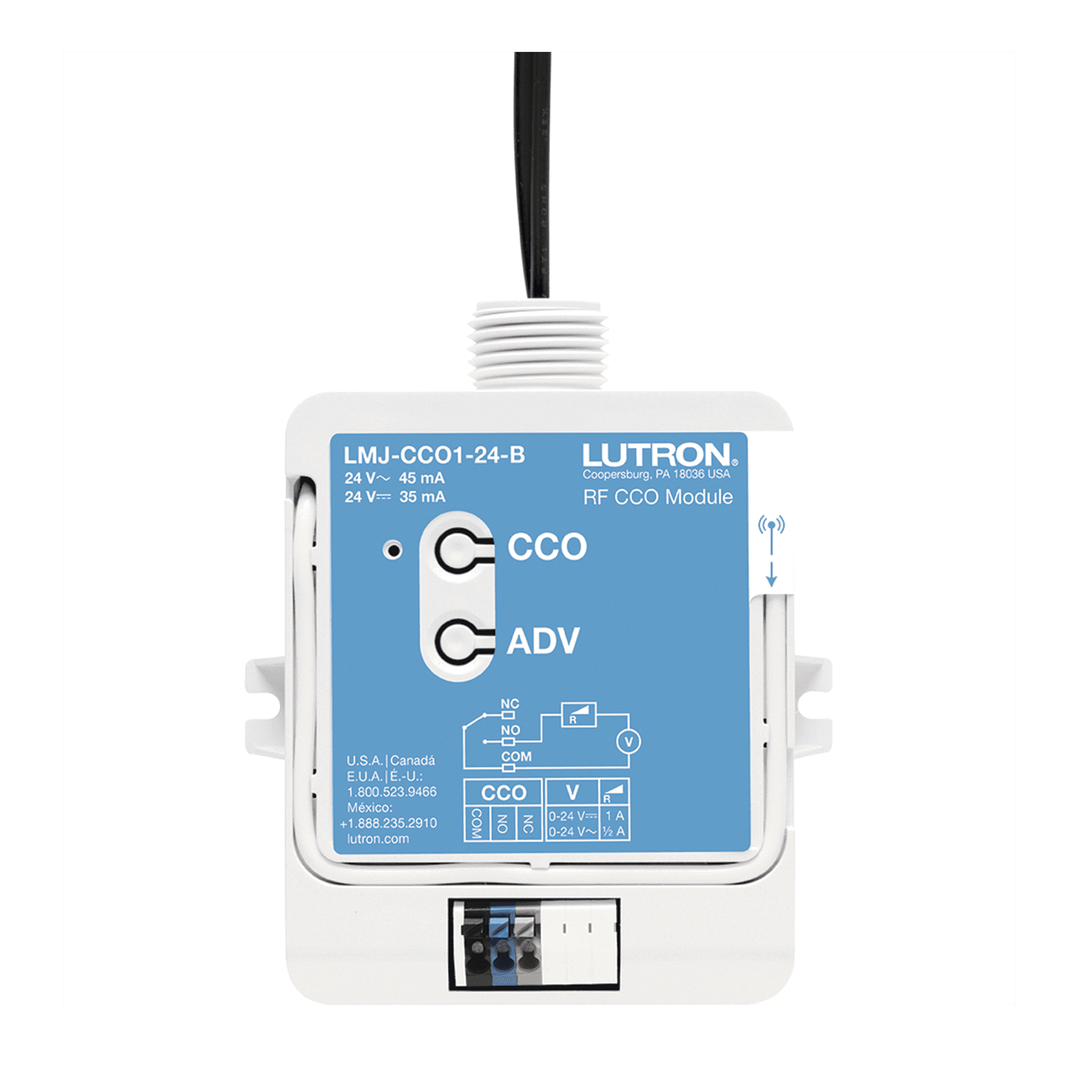 (RadioRA3) Modulo relevador de salida contacto seco NC, NO LMJCCO124B - LUTRON ELECTRONICS