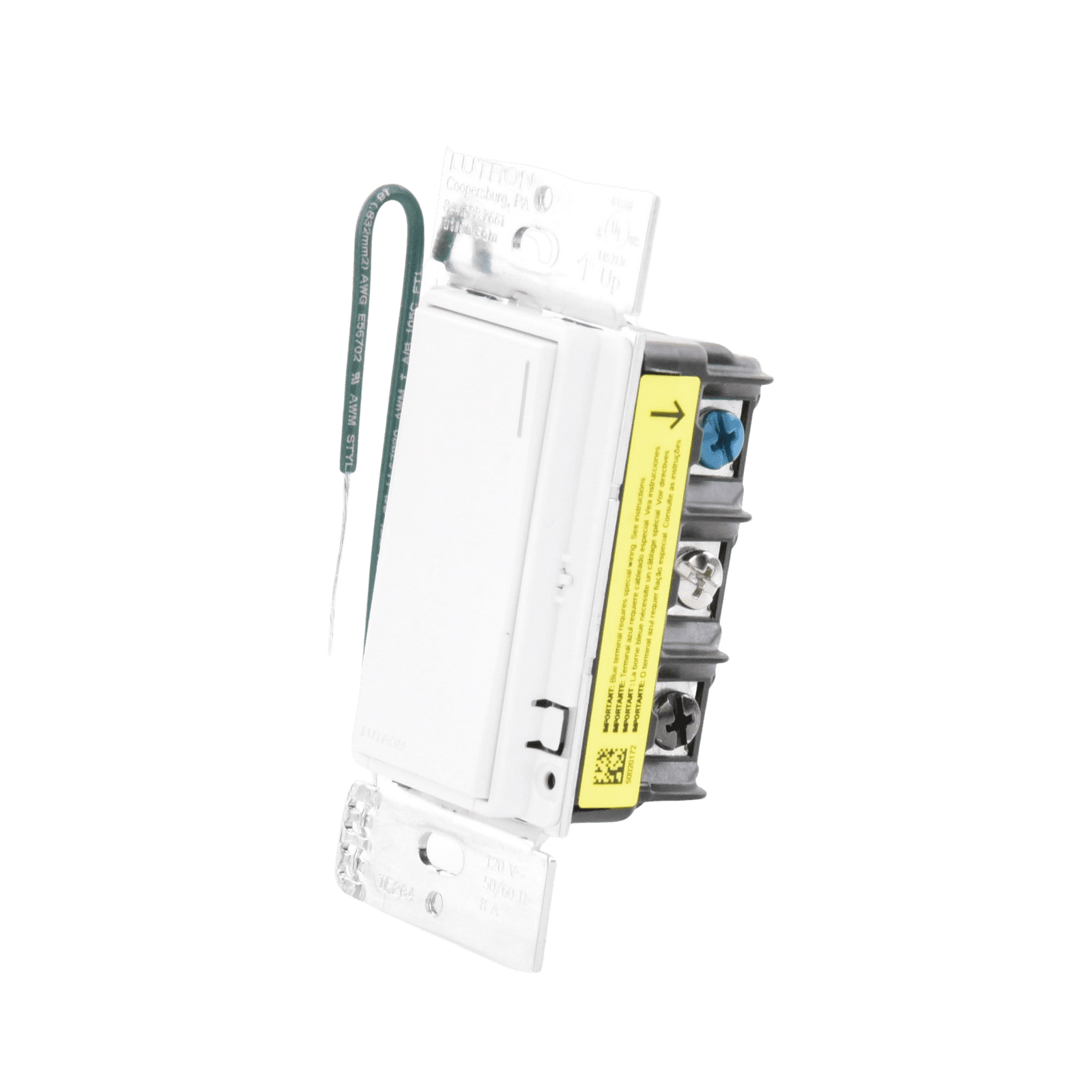 (RadioRa3) Apagador Sunnata color blanco mate para linea Radio Ra3, 8A de iluminación, 5.8A Motor RRST8ANSSW - LUTRON RADIORA 3