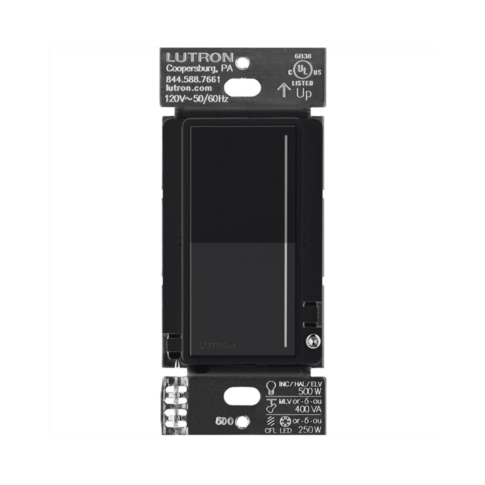 (RadioRa3) Atenuador  táctil SUNNATA Dimmer PRO color negro para linea Radio Ra3, Requiere cable neutro 250W LED / CFL RRSTPRONMN - LUTRON RADIORA 3