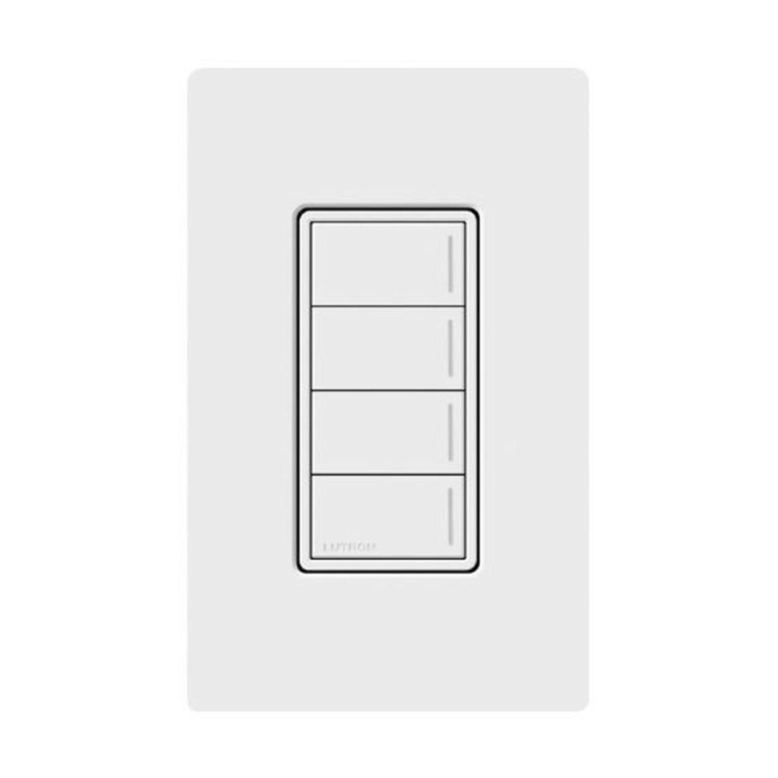 (RadioRa3) Botonera Sunnata Blanco 4 escenas para Radio RA3, programe escenas diferentes en cada botón. RRSTW4BWH - LUTRON RADIORA 3
