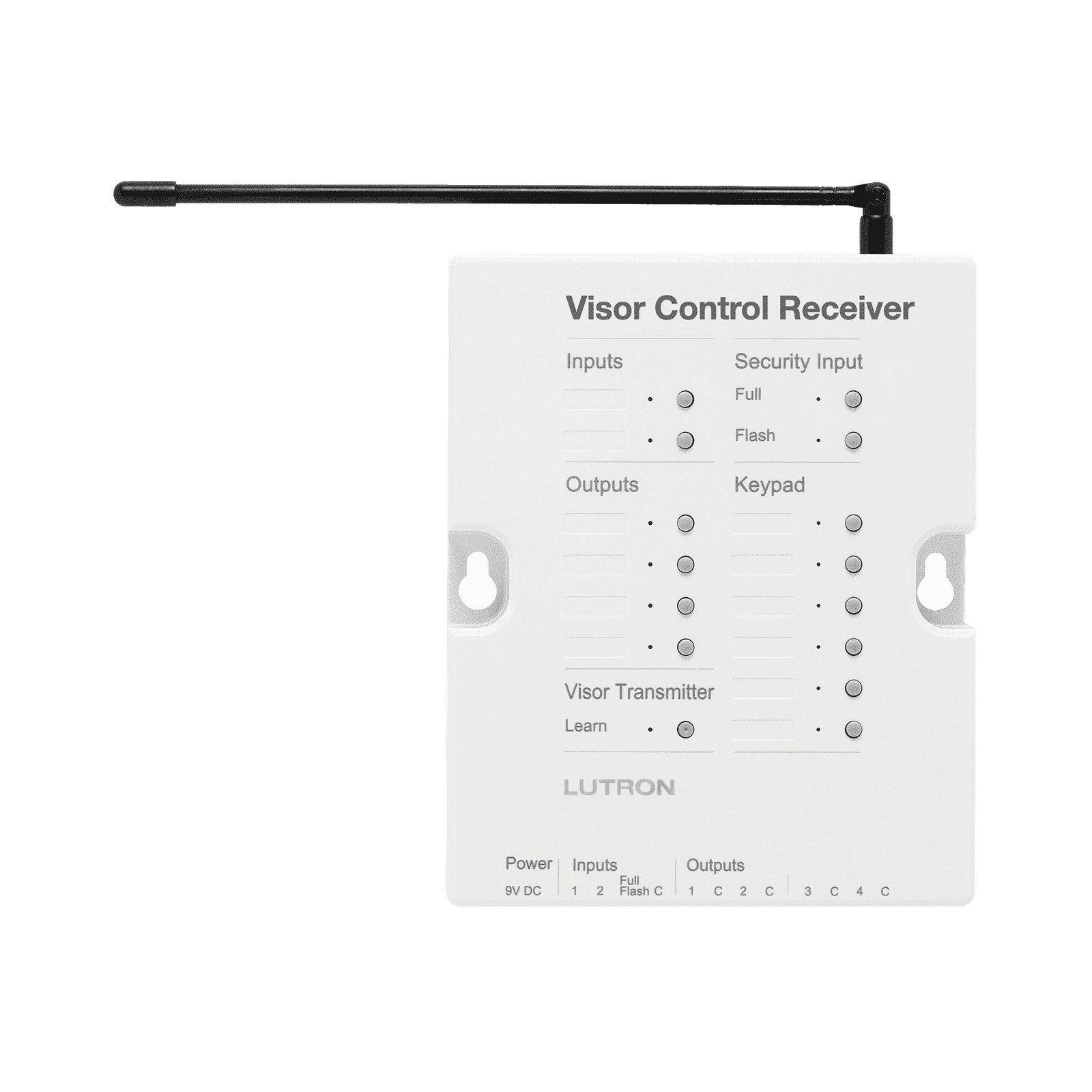(RadoiRA2) Receptor de control para puertas de garage, regulador de iluminación. 120V, 4 salidas de relay y 2 entradas. Complementar con RRMAIN de RadioRa2 Lutron. RRDVCRXWH - LUTRON ELECTRONICS